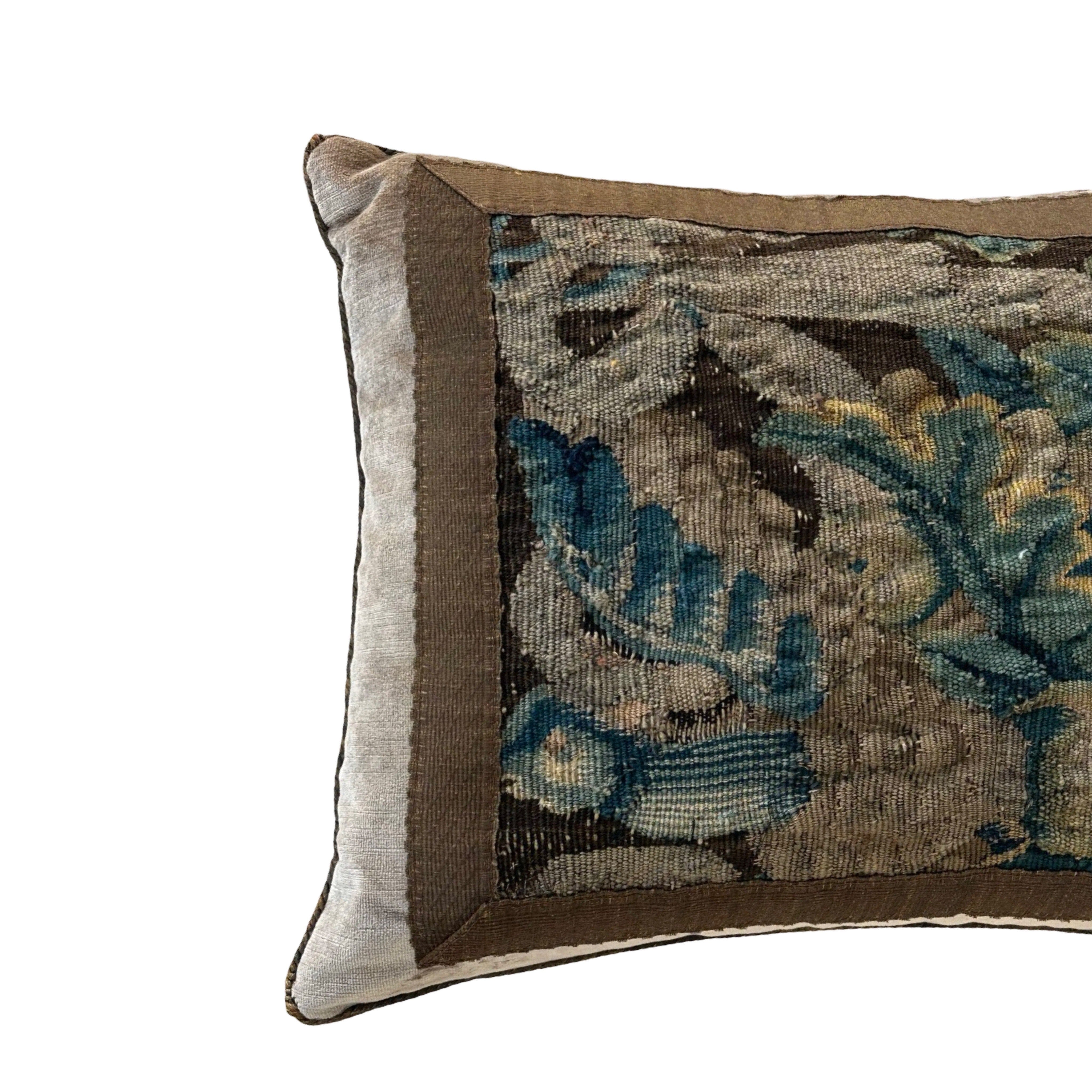 17th C. Flemish Tapestry Fragment (#T100123 | 14 1/2 x 18") New Pillows B. Viz Design