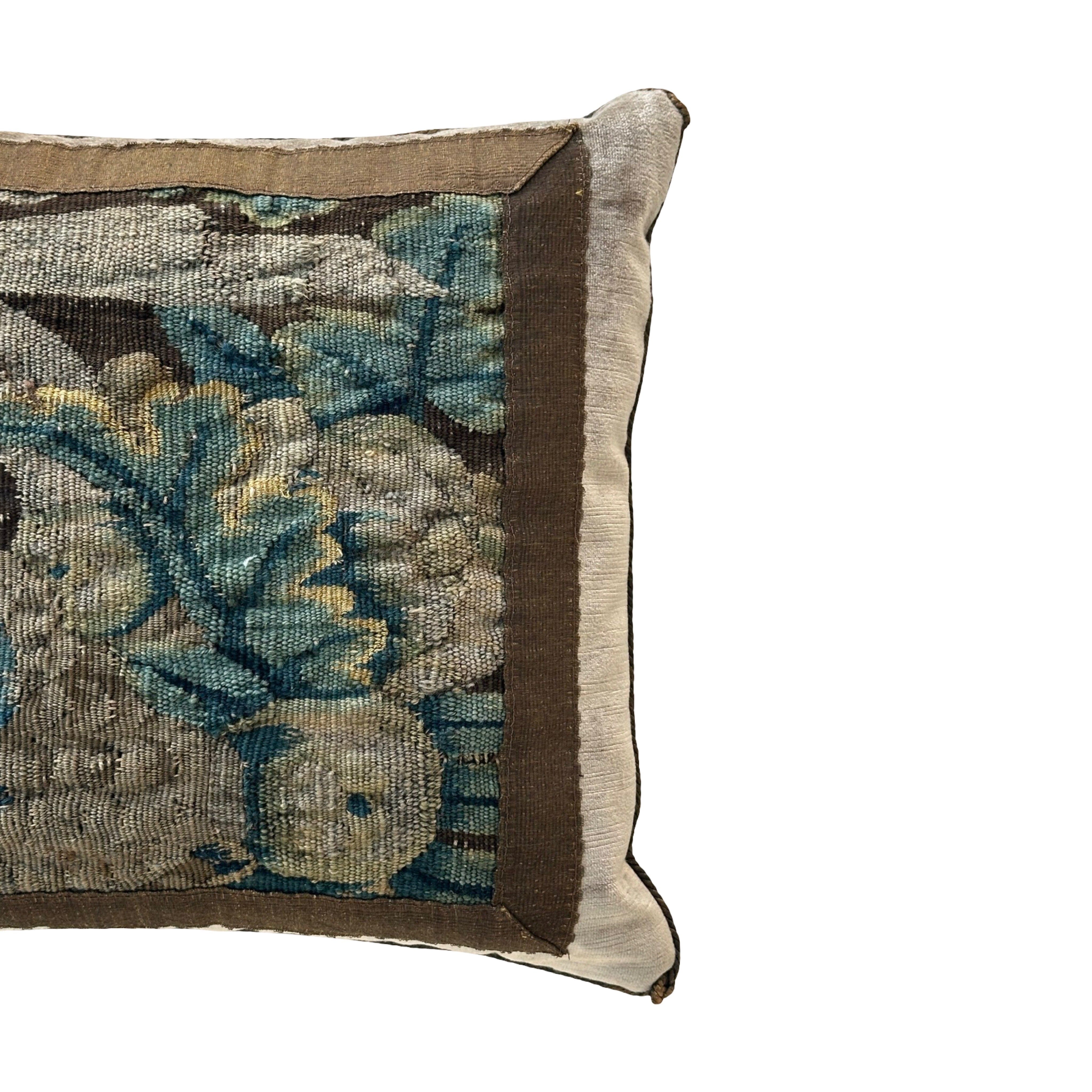 17th C. Flemish Tapestry Fragment (#T100123 | 14 1/2 x 18") New Pillows B. Viz Design