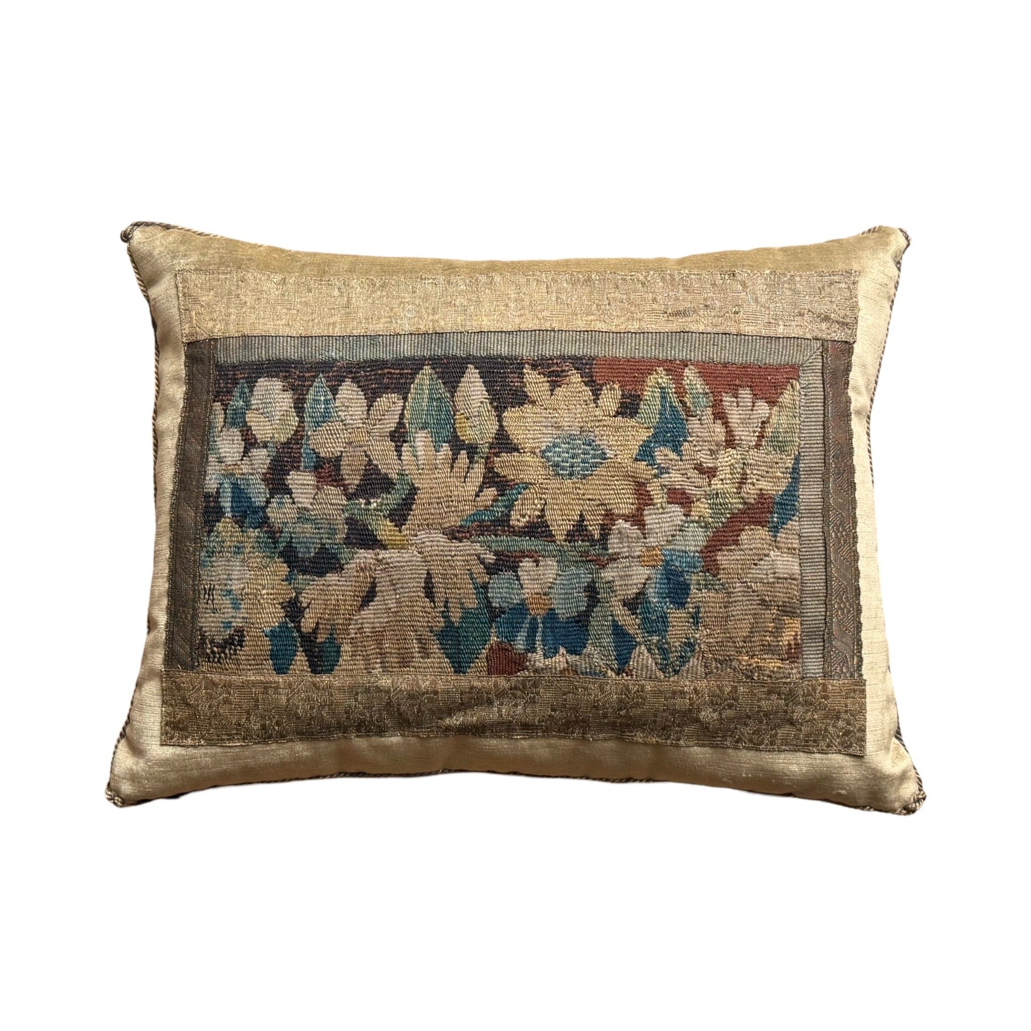 17th C. Flemish Tapestry Fragment (#T101624A | 15.5" x 20") New Pillows B. Viz Design