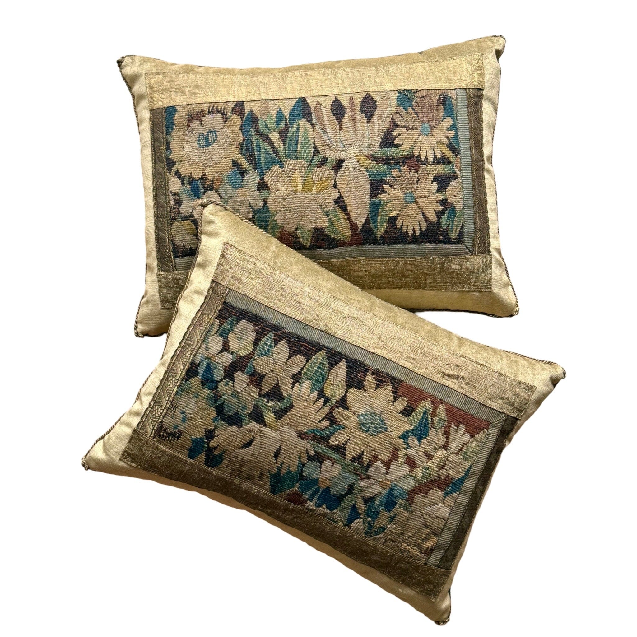 17th C. Flemish Tapestry Fragment (#T101624A | 15.5" x 20") New Pillows B. Viz Design