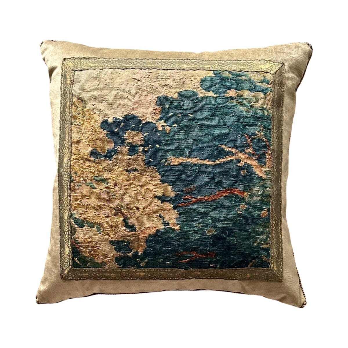 17th C. Tapestry Fragment (#T101322A | 20 x 20") New Pillows B. Viz Design