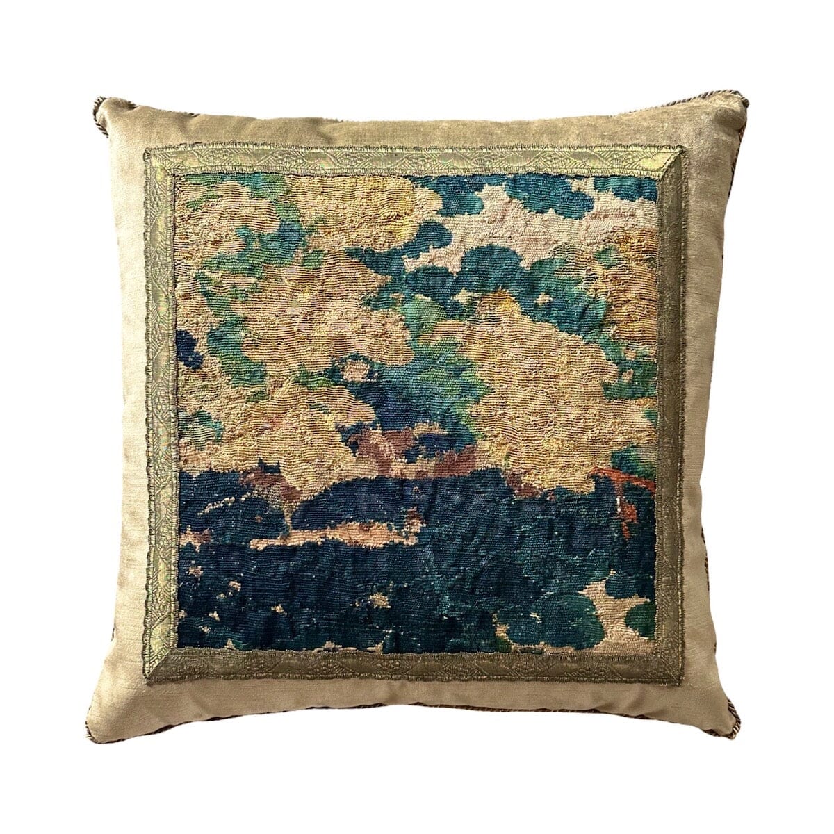 17th C. Tapestry Fragment (#T101322B | 20 x 20") New Pillows B. Viz Design