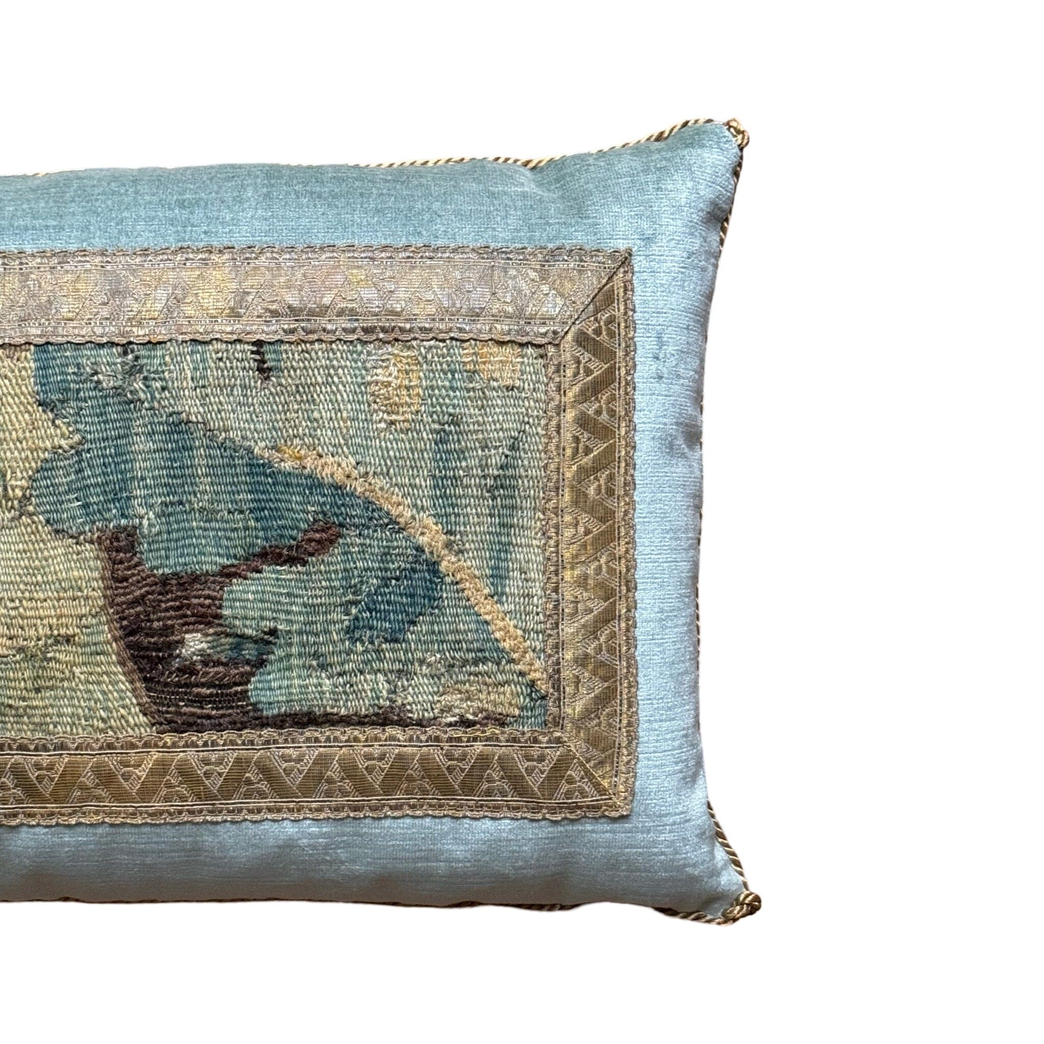 17th Century Flemish Tapestry Fragment (#T031424 | 12 x 18") New Pillows B. Viz Design