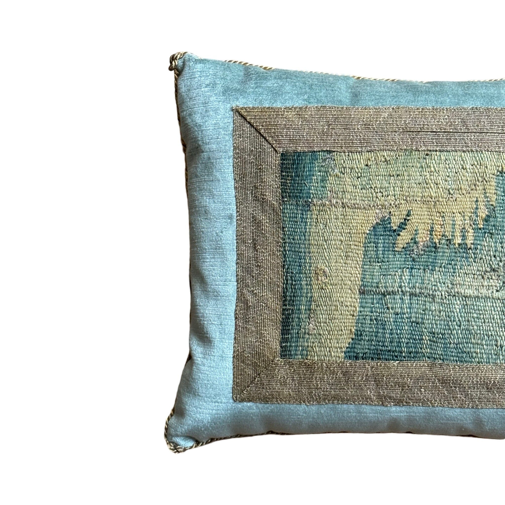 17th Century Flemish Tapestry Fragment (#T031524 | 12 x 16") New Pillows B. Viz Design