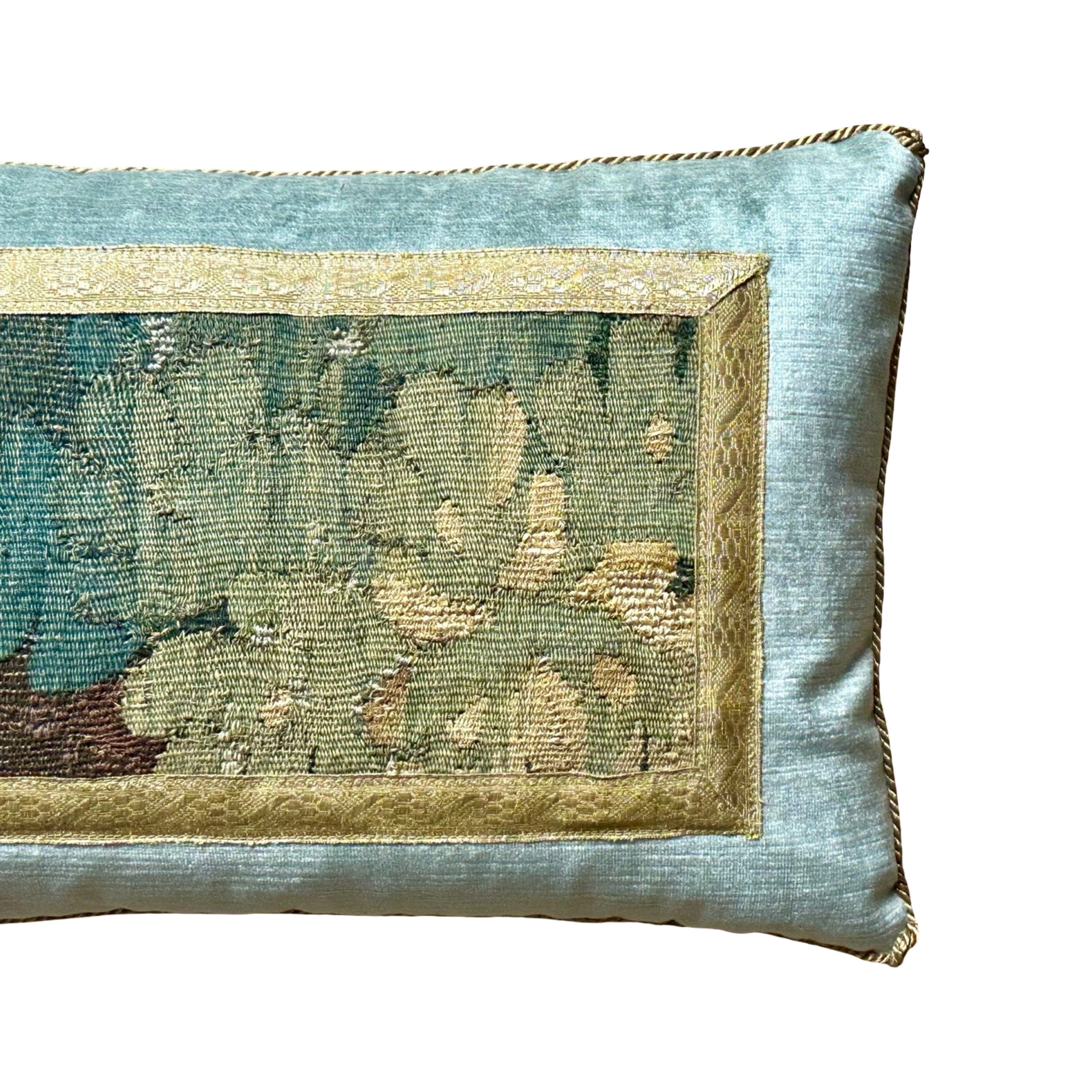 17th Century Flemish Tapestry Fragment (#T040425 | 12 x 17") New Pillows B. Viz Design