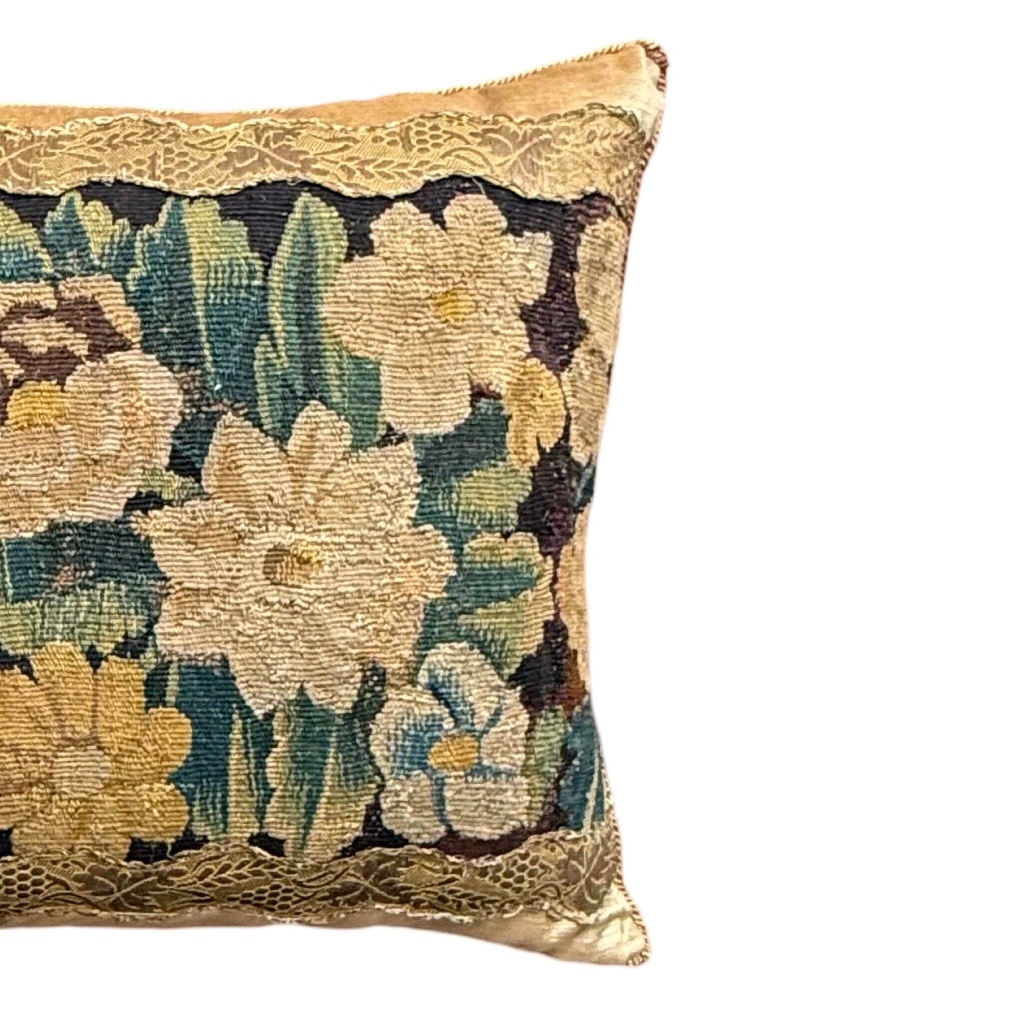 18th C. Flemish Tapestry Fragment (#T071924 | 18" x 19") New Pillows B. Viz Design