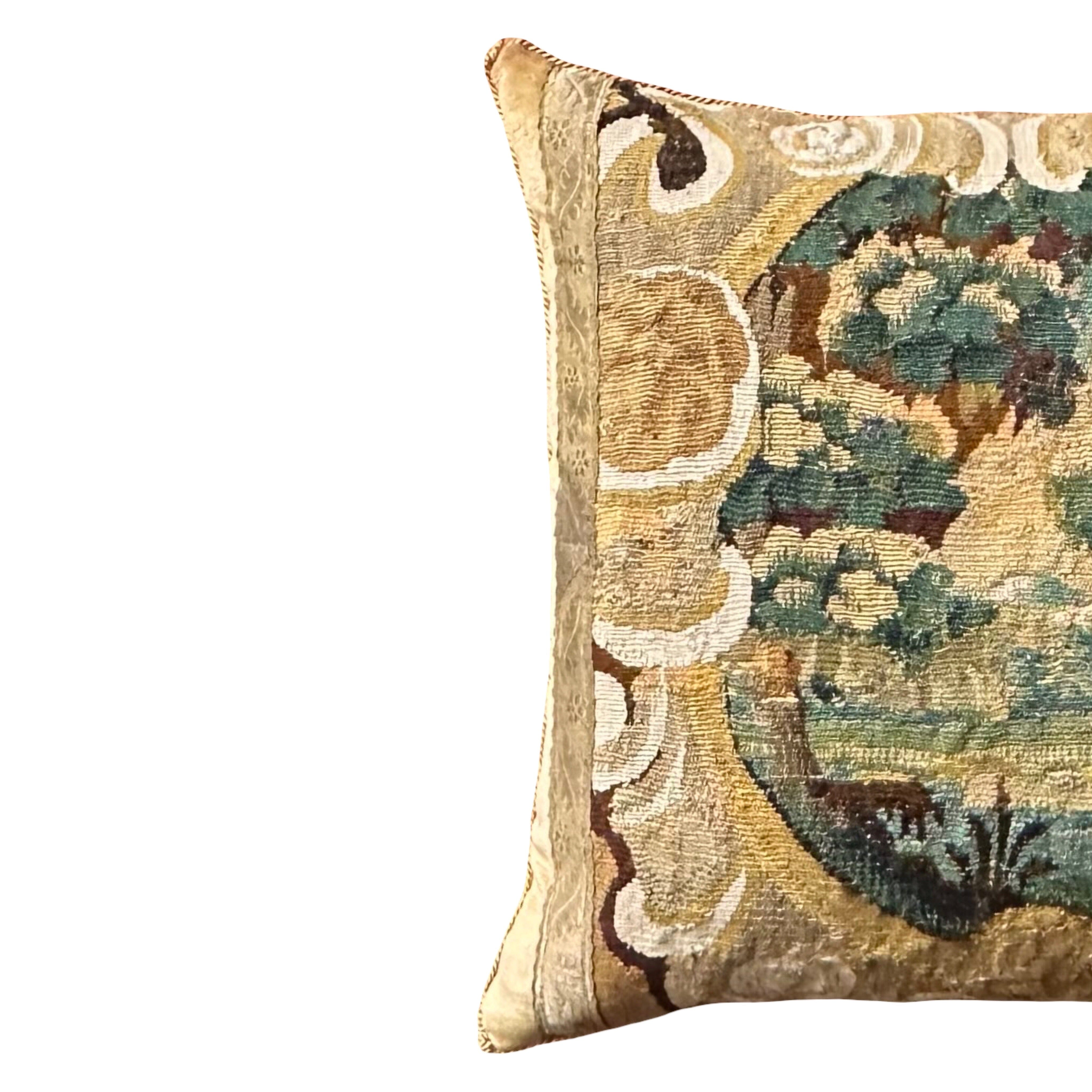 18th C. Tapestry Fragment (#T051925 | 21" x 21.5") New Pillows B. Viz Design