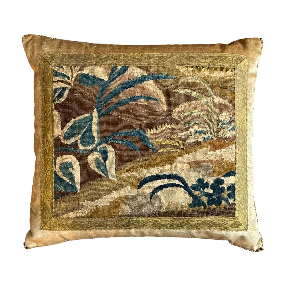 18th C. Tapestry Fragment (#T101523 | 18 1/2 x 20 1/2") New Pillows B. Viz Design