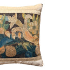 18th Century Tapestry Fragment on Taupe Velvet (#T071924 | 18 x 19") New Pillows B. Viz Design