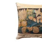 18th Century Tapestry Fragment on Taupe Velvet (#T071924 | 18 x 19") New Pillows B. Viz Design