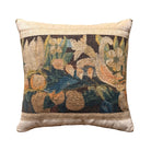 18th Century Tapestry Fragment on Taupe Velvet (#T071924 | 18 x 19") New Pillows B. Viz Design