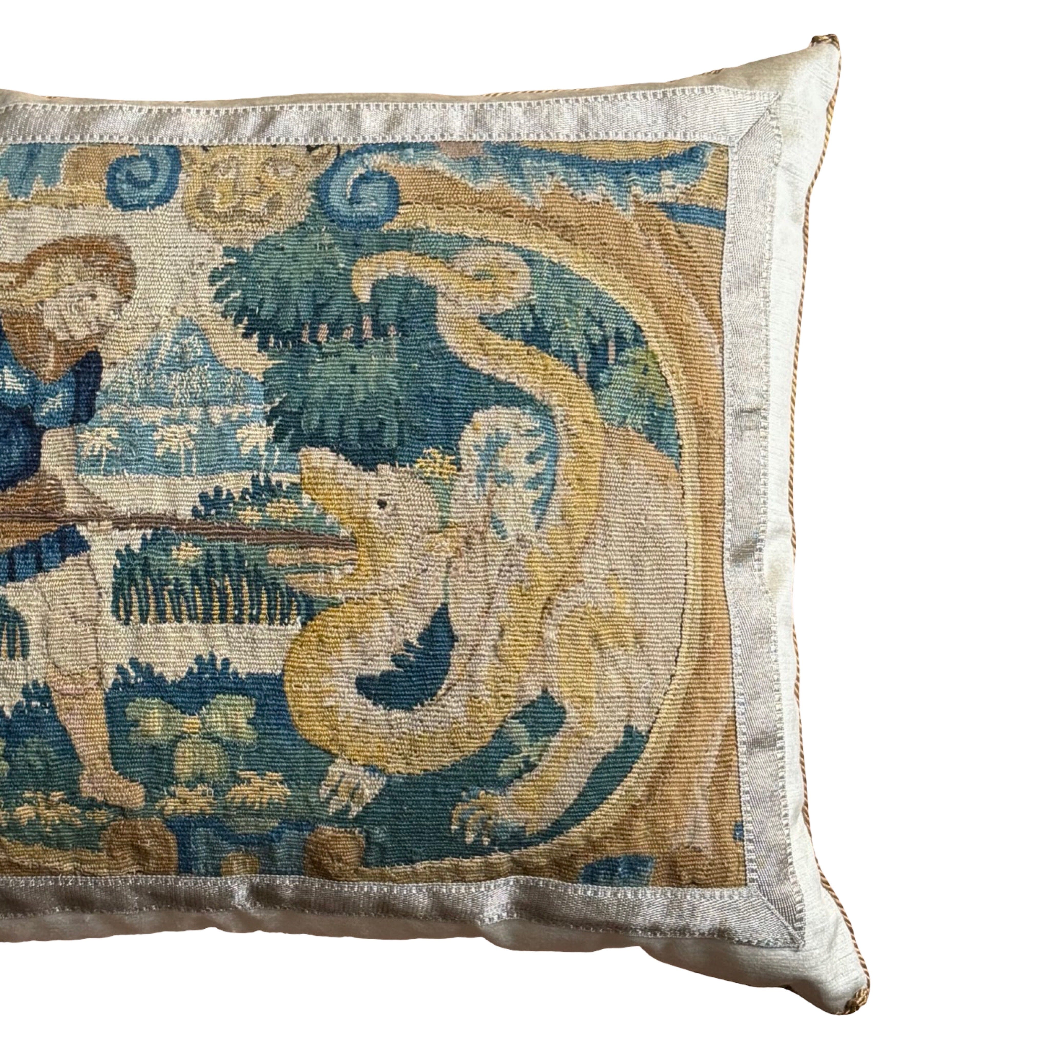 18th Century Tapestry Fragment (#T011126 | 21 x 26") New Pillows B. Viz Design