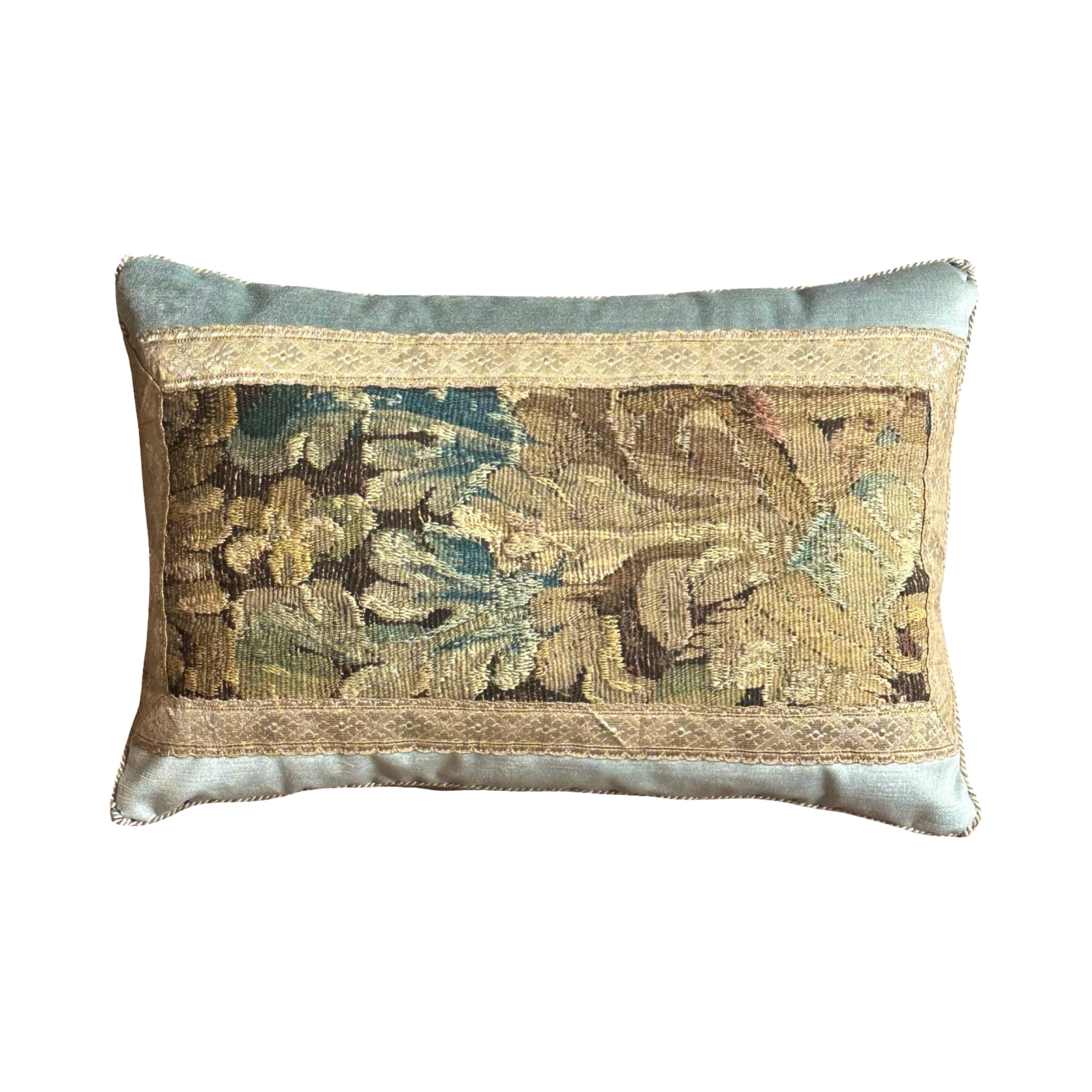 19th Century Tapestry Fragment (#T040125 | 13 x 19") New Pillows B. Viz Design