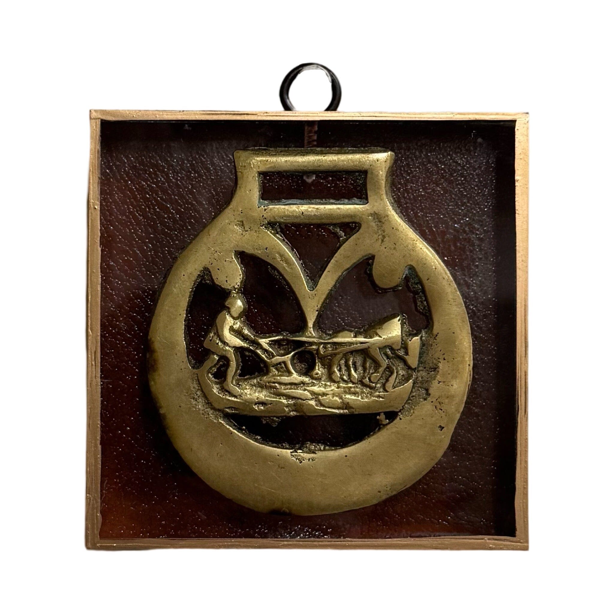 Acrylic Frame with Horse Brass / Slight Imperfections | 4" Wide x 1 Objet d'Art Museum Bees