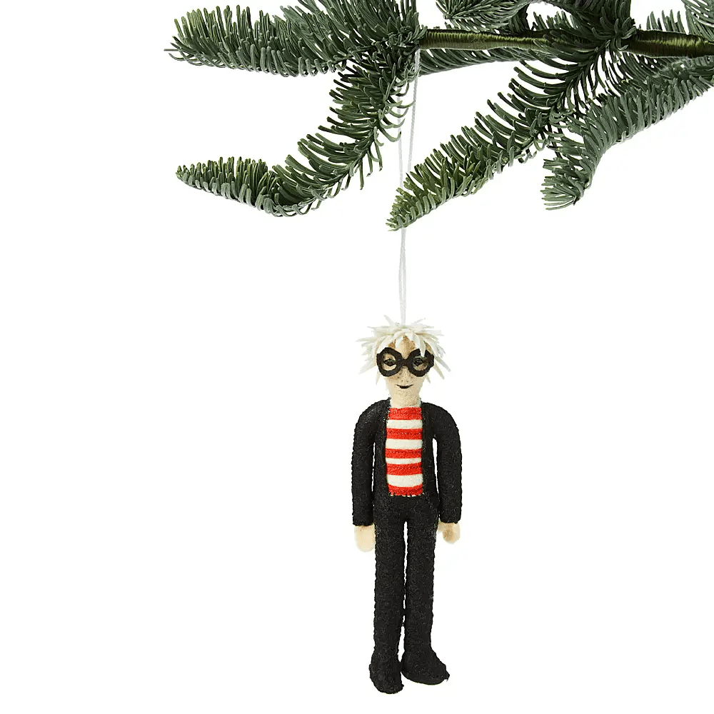 "Andy Warhol" Felt Ornament Holiday Ornaments Silk Road Bazaar