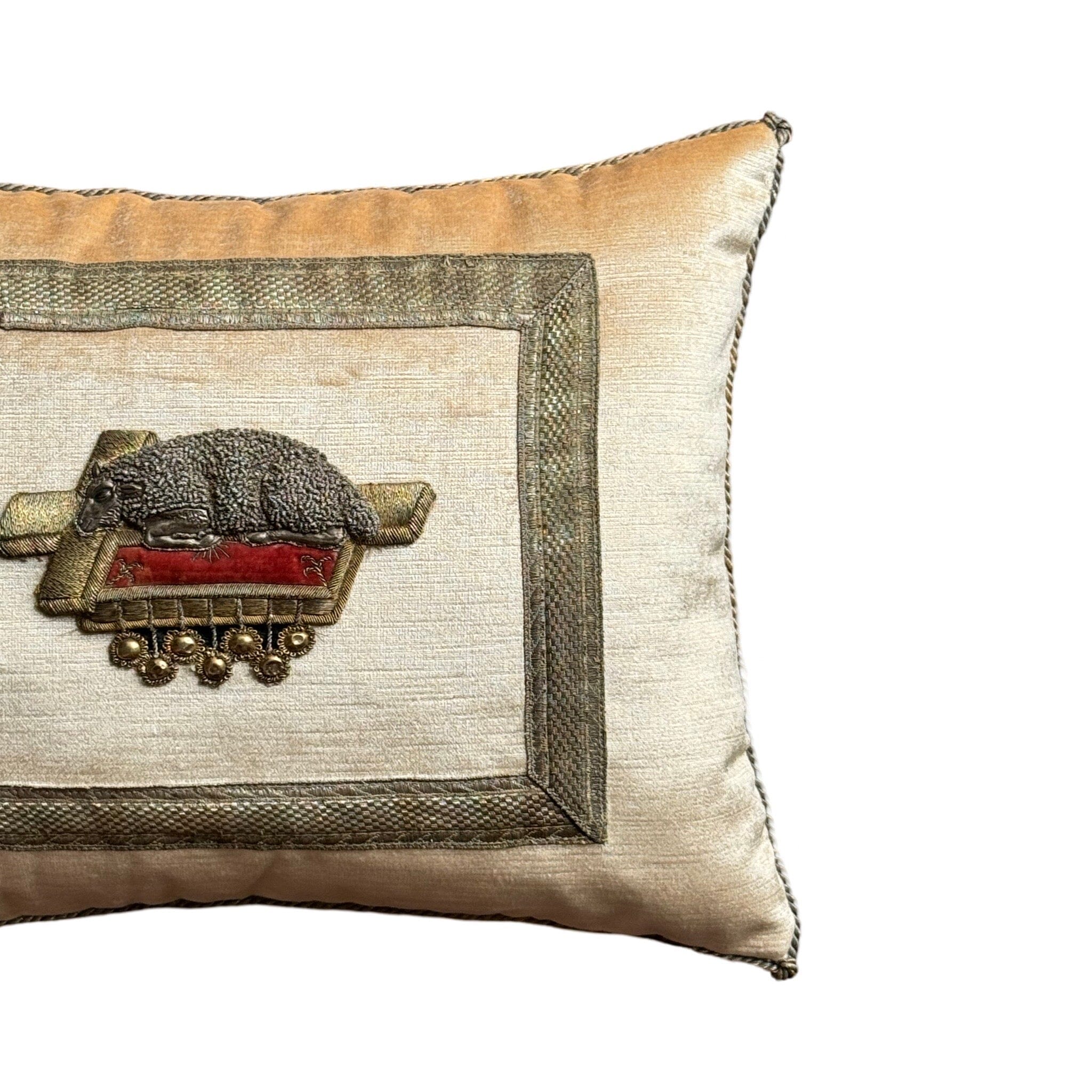 Antique Ecclesiastic Applique of the Lamb of God (#A053324 | 13 x 17") New Pillows B. Viz Design