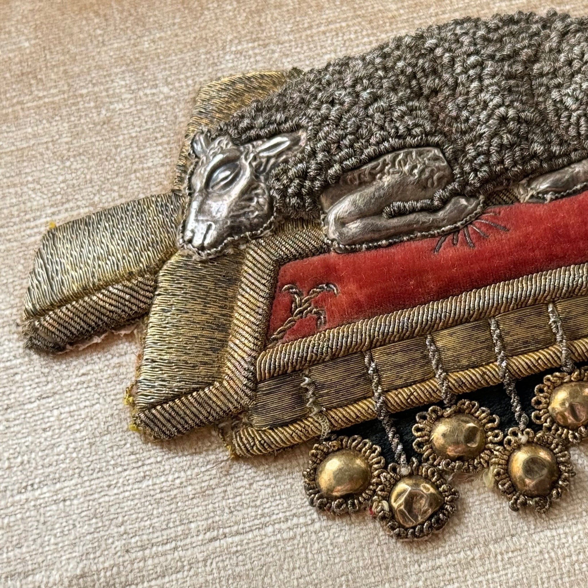 Antique Ecclesiastic Applique of the Lamb of God (#A053324 | 13 x 17") New Pillows B. Viz Design