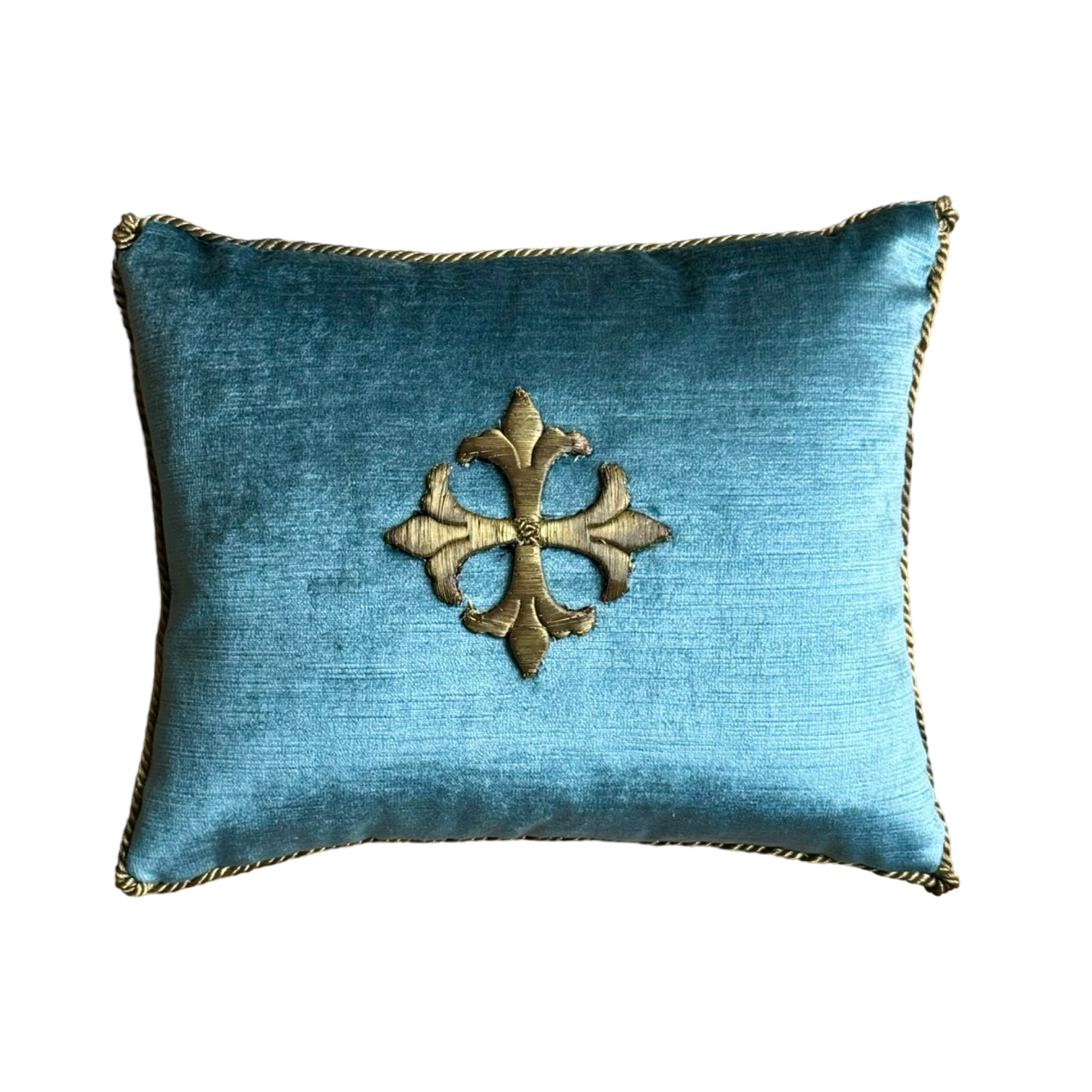 Antique Ecclesiastic Metallic Gold Embroidery (#E071324 | 9x 11") New Pillows B. Viz Design