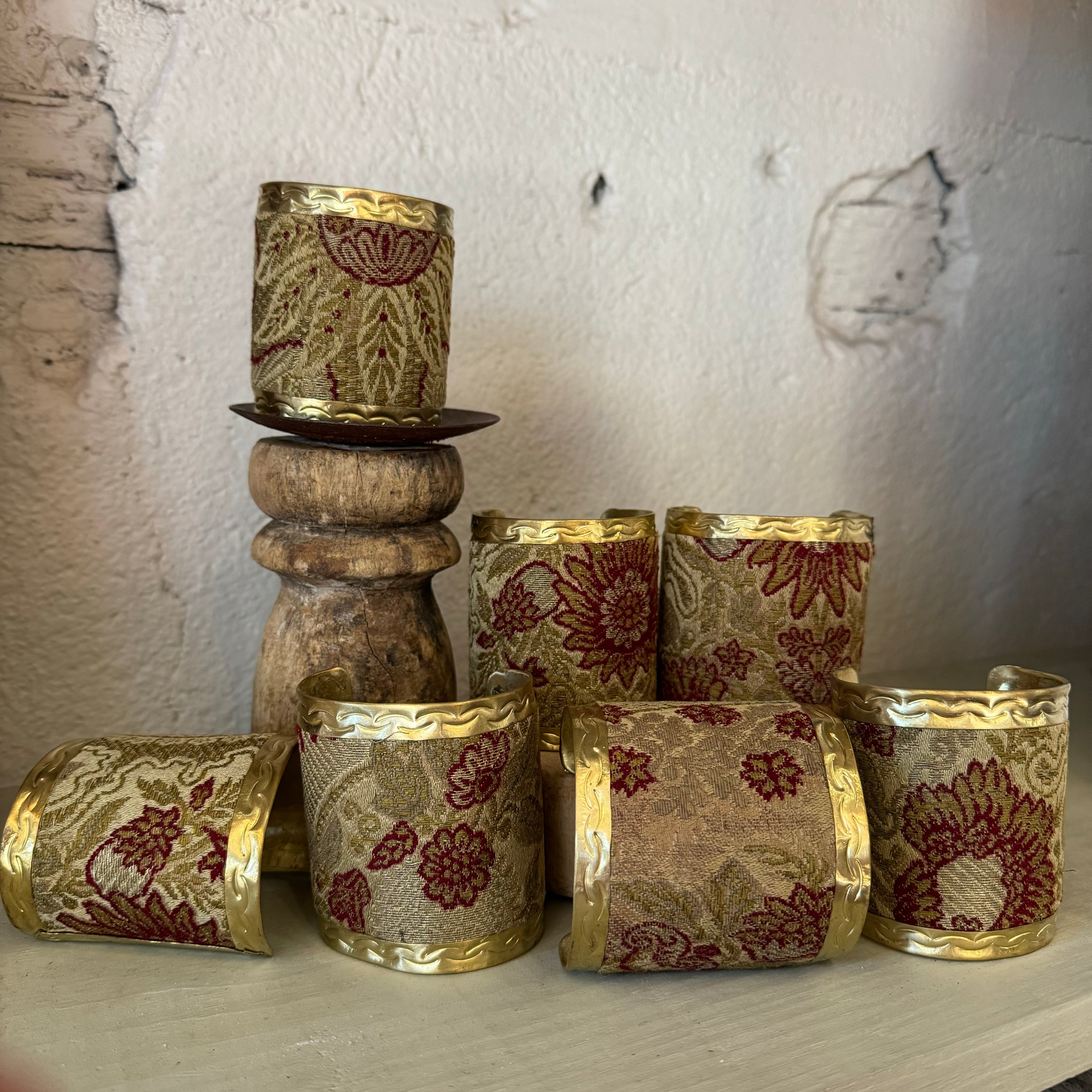 Antique Embroidery Cuff Bracelet |Gold, Metallic Golds, Reds Bracelet Eyup Gunduz