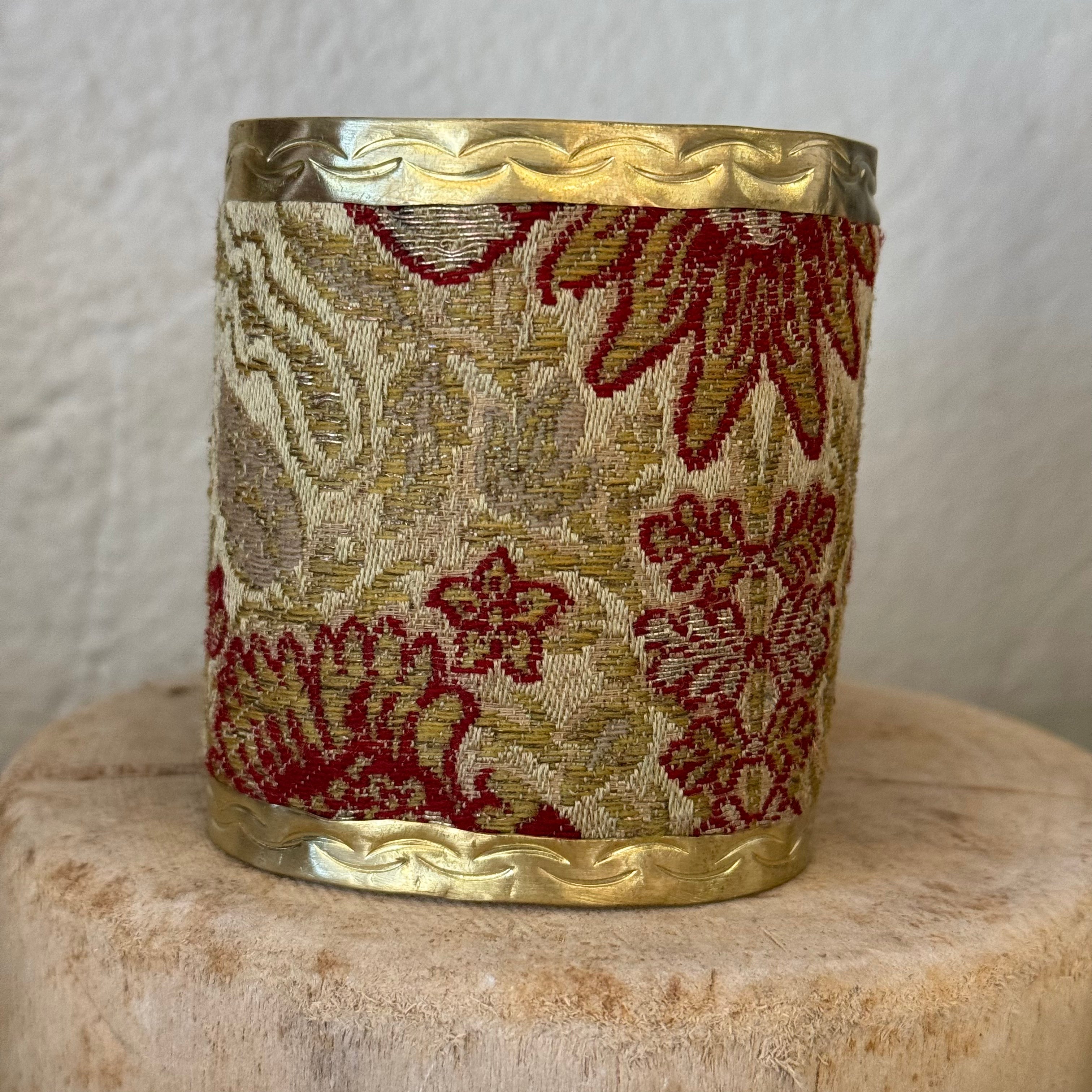 Antique Embroidery Cuff Bracelet |Gold, Metallic Golds, Reds Bracelet Eyup Gunduz B