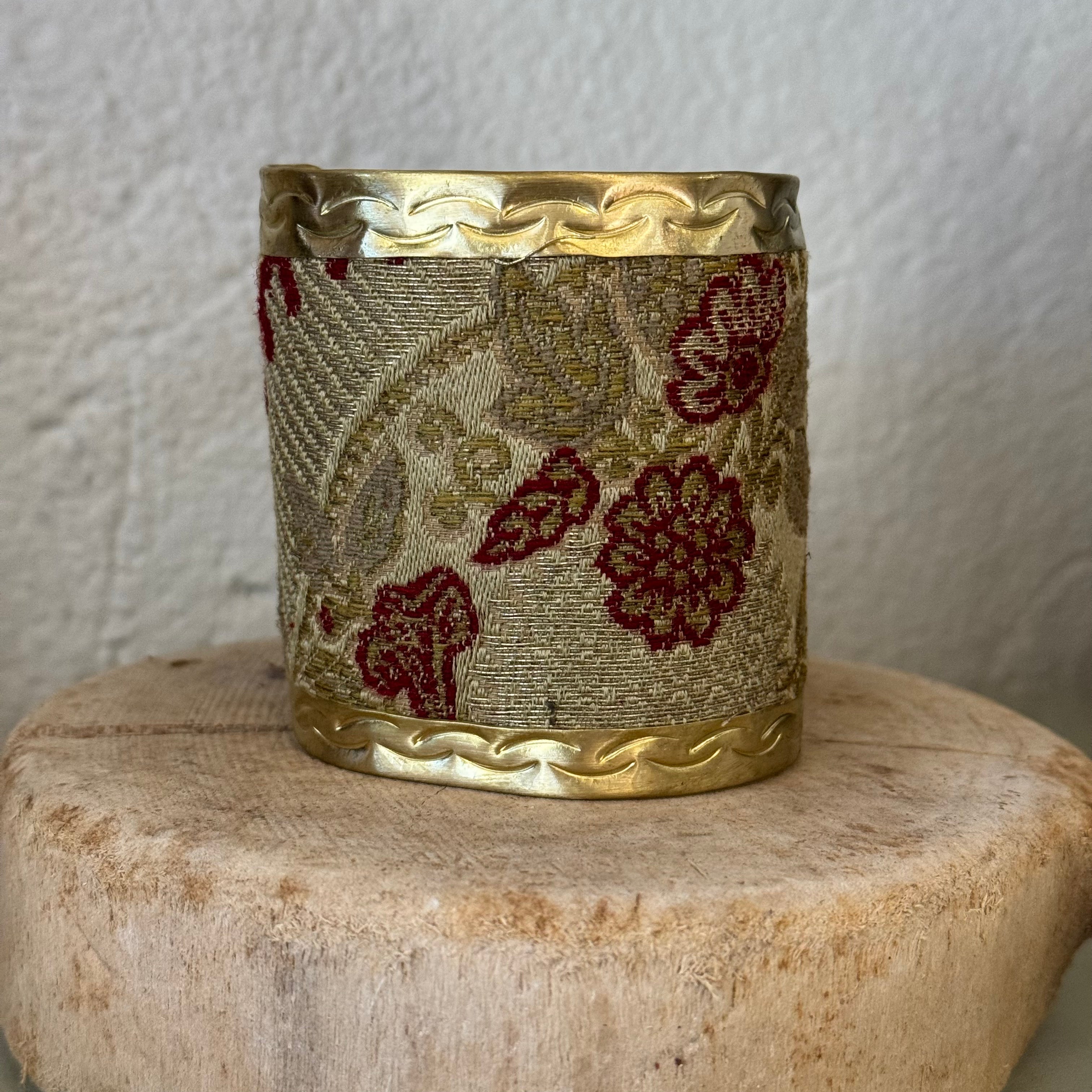 Antique Embroidery Cuff Bracelet |Gold, Metallic Golds, Reds Bracelet Eyup Gunduz F