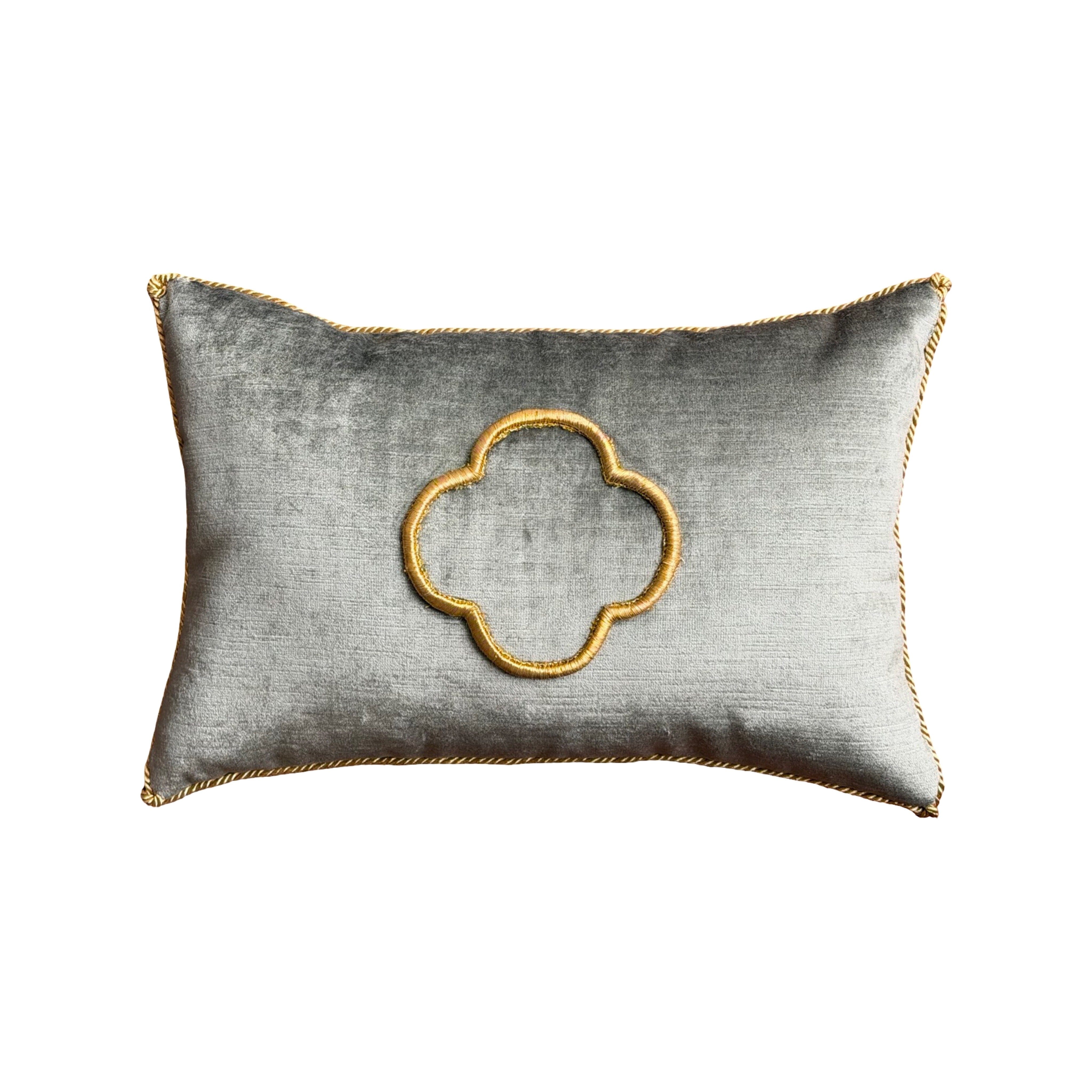 Antique European Raised Gold Metallic Embroidery (#E020826A&B) | 10 x 15") New Pillows B. Viz Design