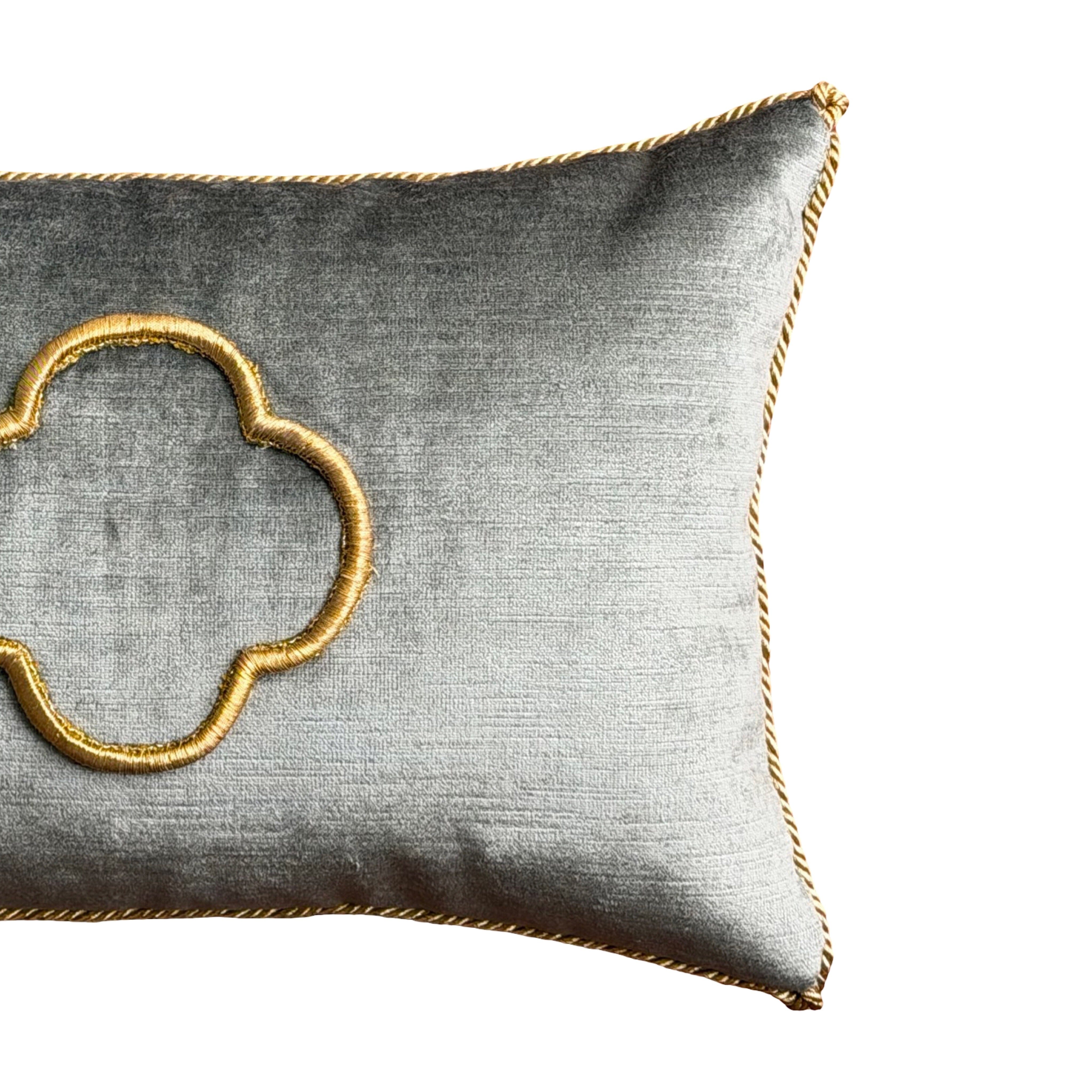 Antique European Raised Gold Metallic Embroidery (#E020826A&B) | 10 x 15") New Pillows B. Viz Design