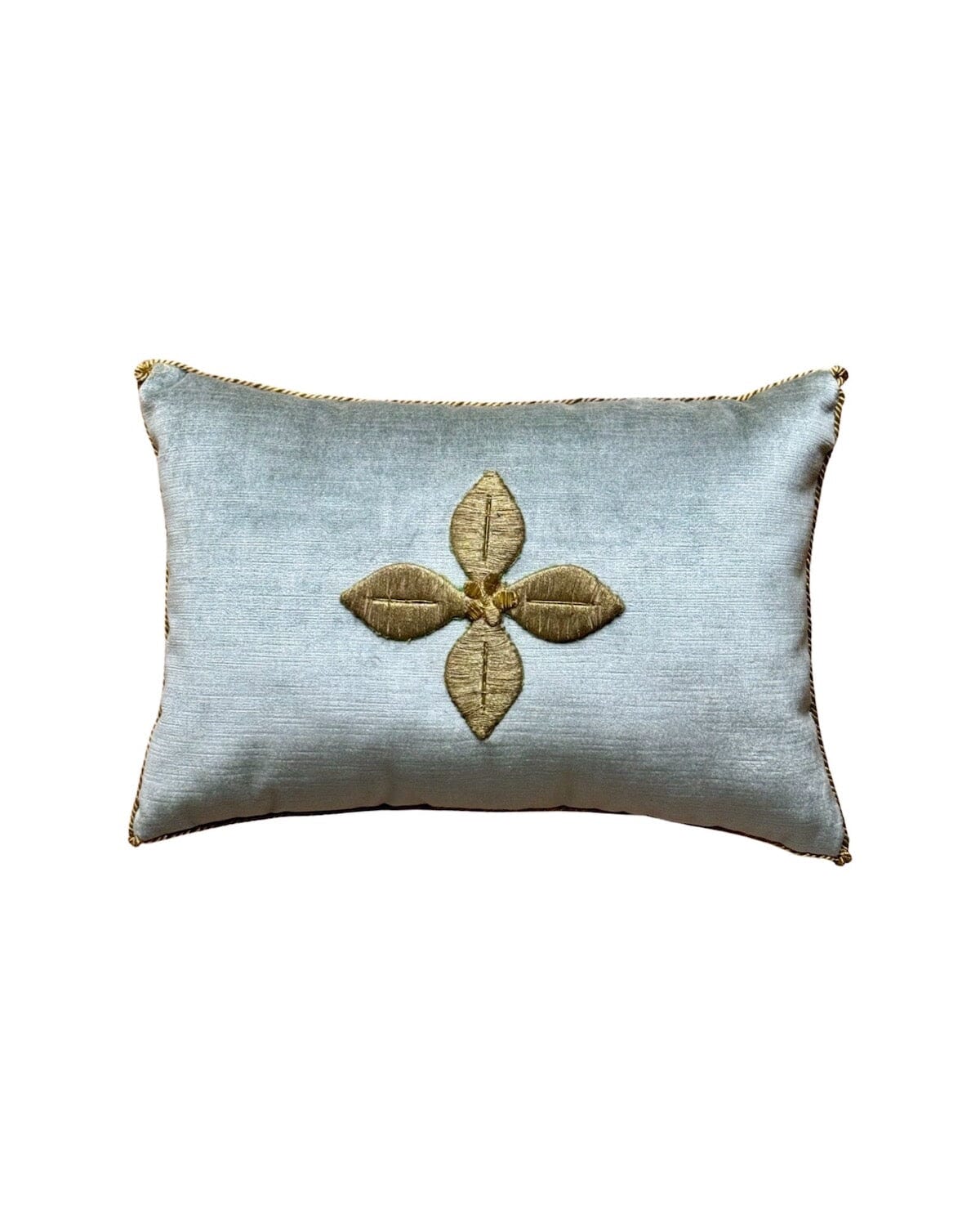 Antique European Raised Gold Metallic Embroidery (#E021724 | 11 x 16") New Pillows B. Viz Design