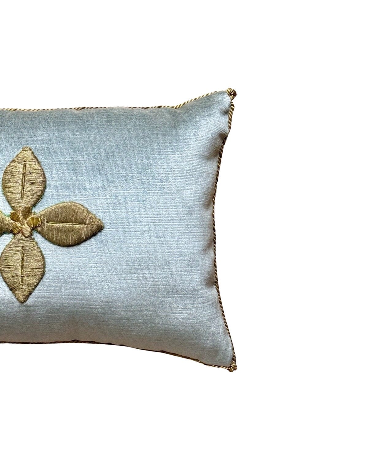 Antique European Raised Gold Metallic Embroidery (#E021724 | 11 x 16") New Pillows B. Viz Design