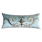 Antique European Raised Gold Metallic Embroidery on Cape Velvet (#E010325 | 15 x 34") New Pillows B. Viz Design