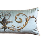 Antique European Raised Gold Metallic Embroidery on Cape Velvet (#E010325 | 15 x 34") New Pillows B. Viz Design
