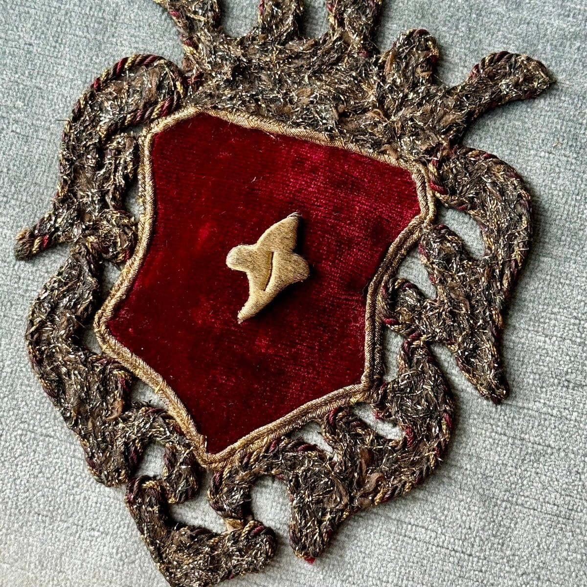 Antique European Style Crest (#E030924A&B | 10.5 x 14") New Pillows B. Viz Design