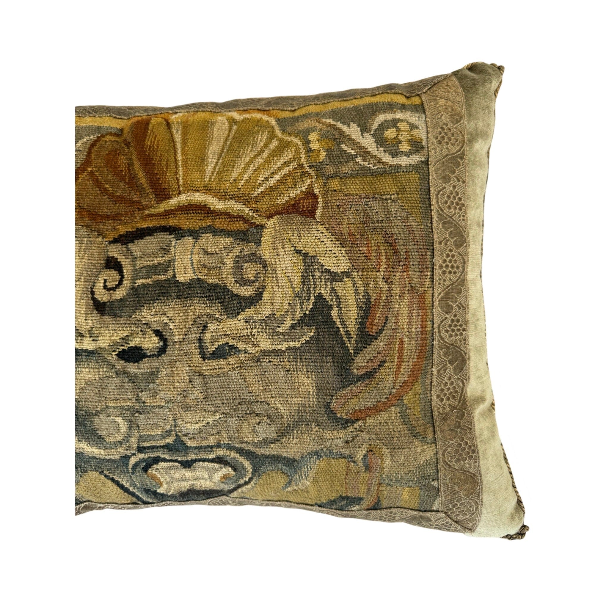 Antique Flemish Tapestry Fragment (#T041324B | 17 x 20”) Pillows B. Viz Design