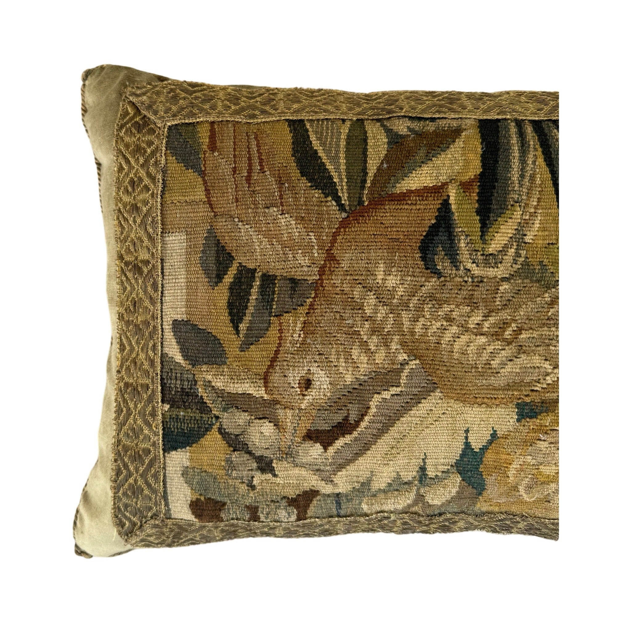 Antique Flemish Tapestry Fragment (#T041424A | 14 x 20”) Pillows B. Viz Design