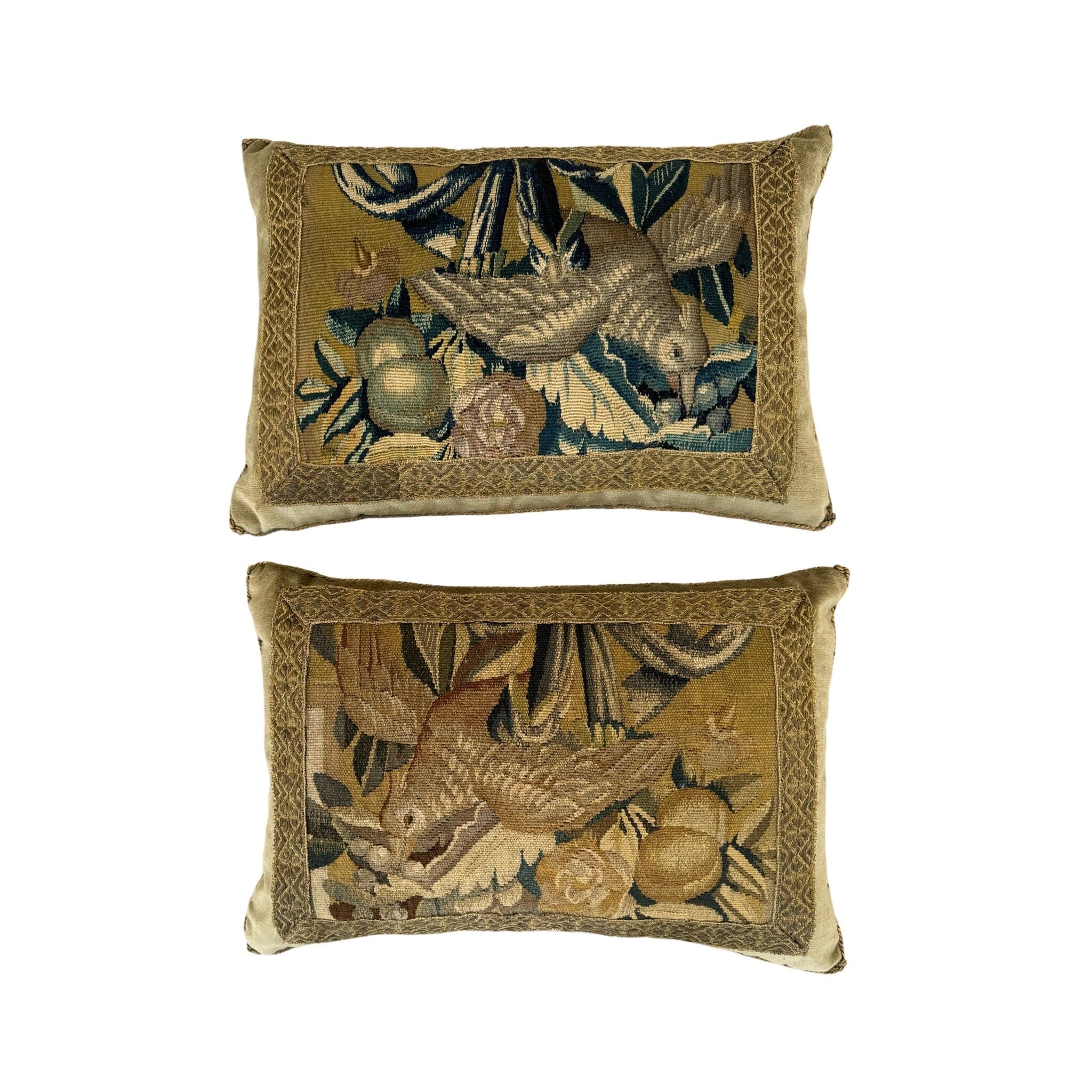 Antique Flemish Tapestry Fragment (#T041424A | 14 x 20”) Pillows B. Viz Design