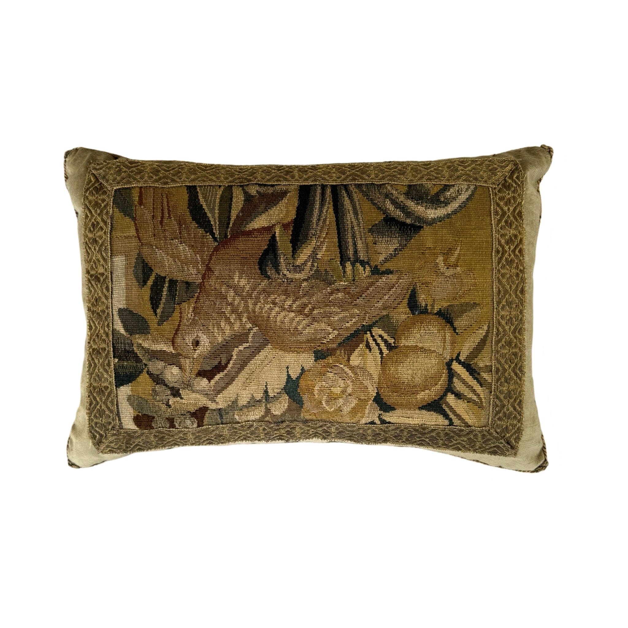 Antique Flemish Tapestry Fragment (#T041424A | 14 x 20”) Pillows B. Viz Design