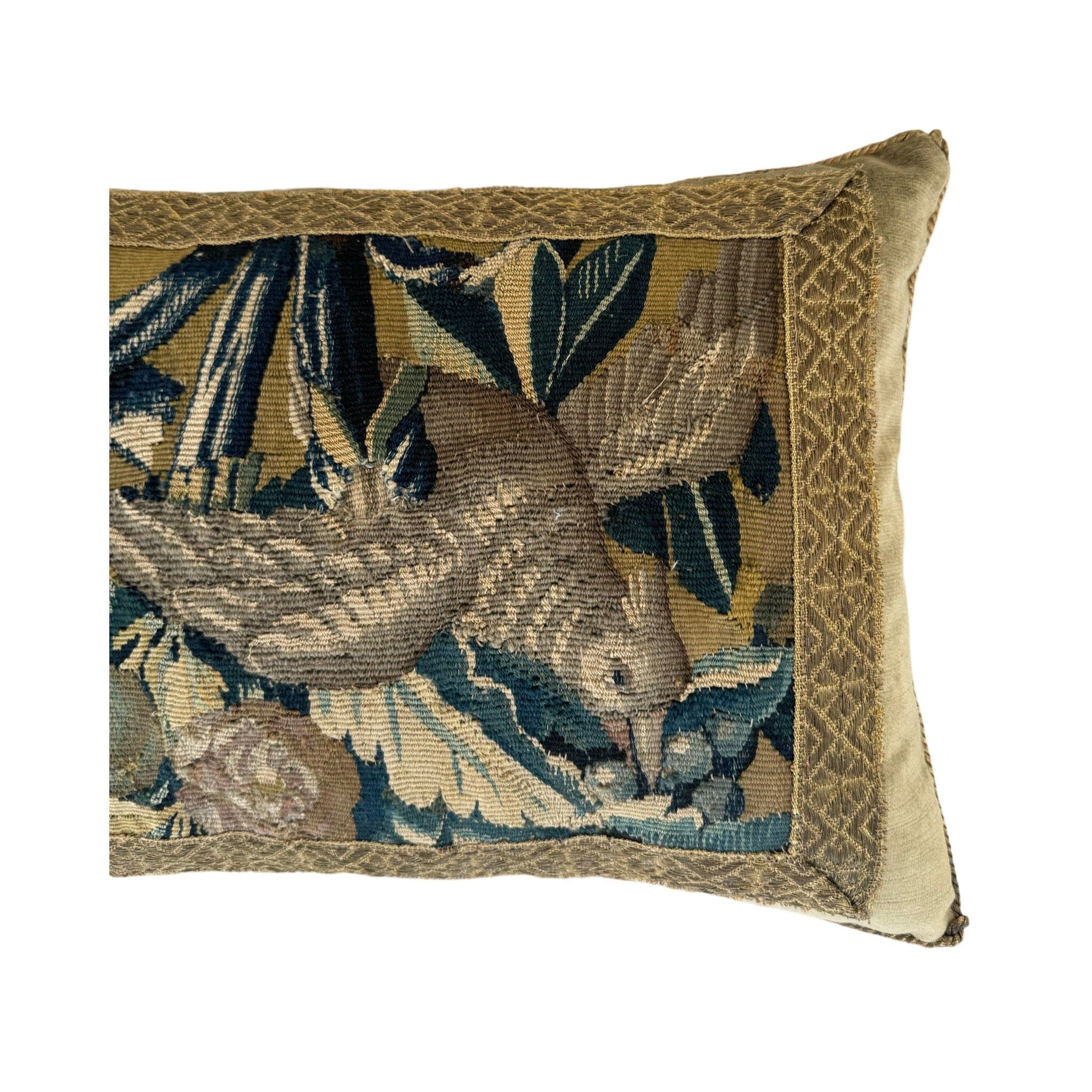 Antique Flemish Tapestry Fragment (#T041424B | 14 x 20”) Pillows B. Viz Design