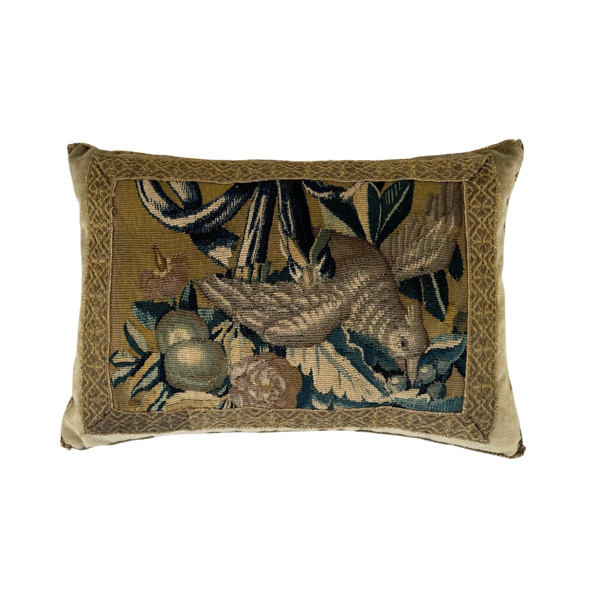 Antique Flemish Tapestry Fragment (#T041424B | 14 x 20”) Pillows B. Viz Design
