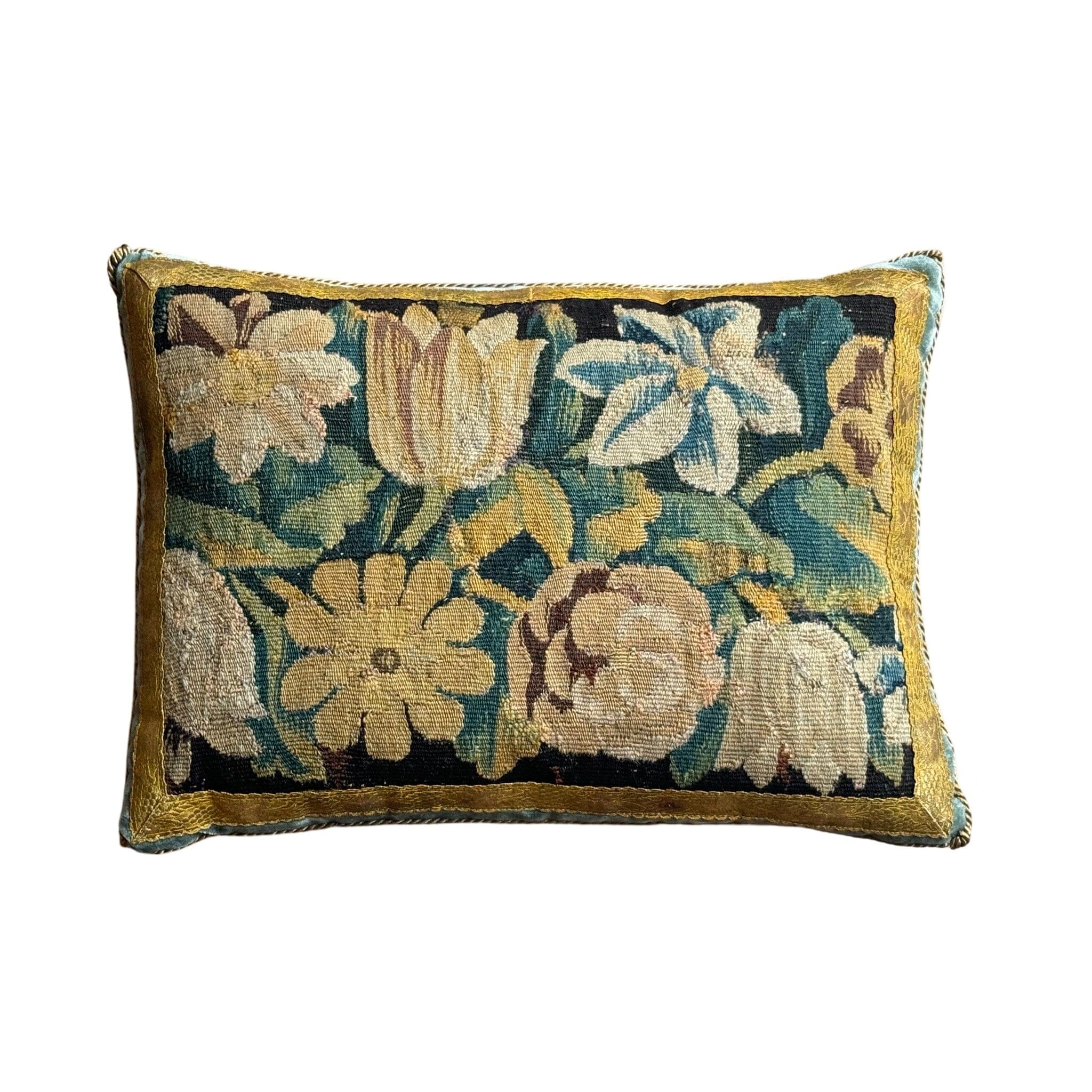 Antique Flemish Tapestry Fragment (#T132123A | 20 x 14”) Pillows B. Viz Design