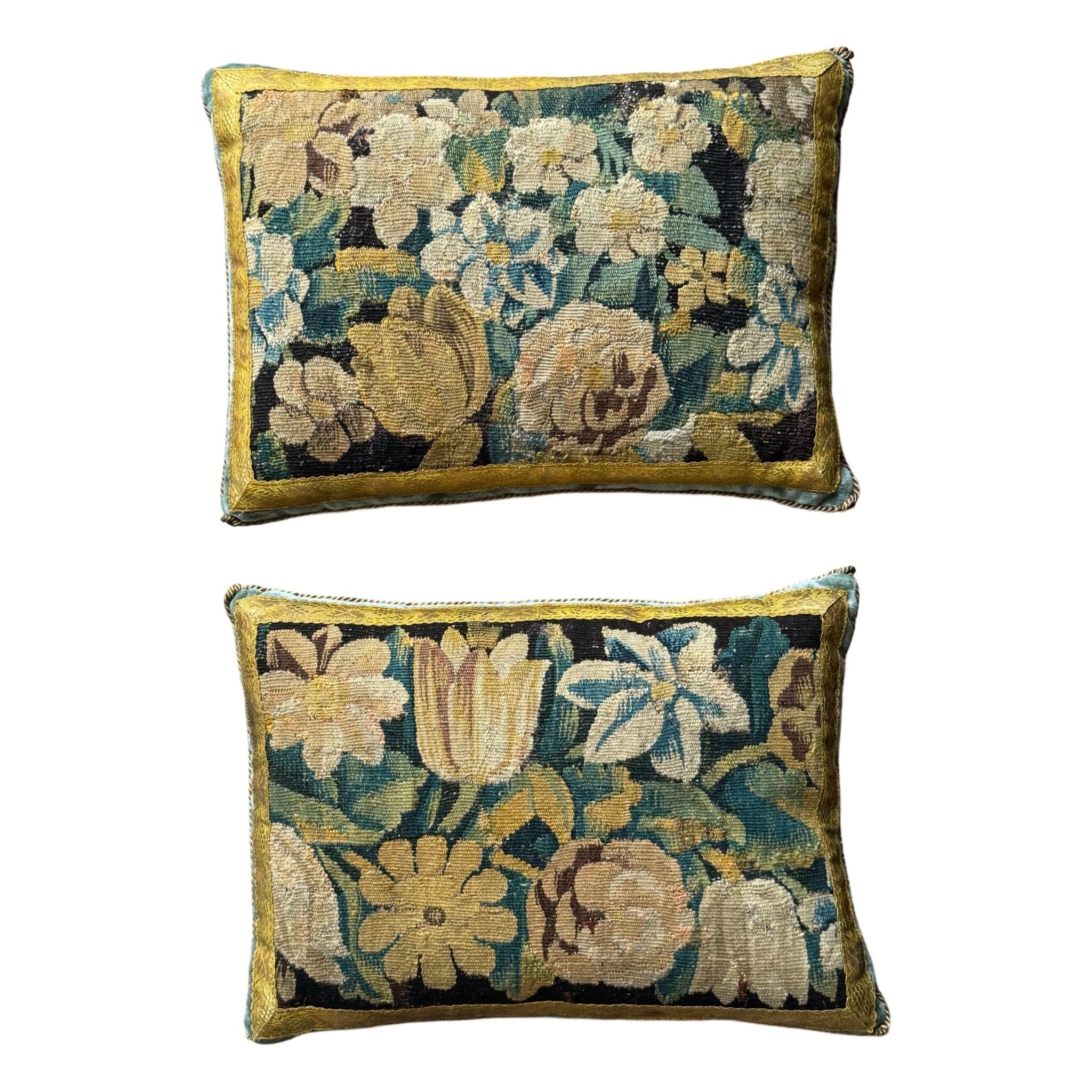 Antique Flemish Tapestry Fragment (#T132123A | 20 x 14”) Pillows B. Viz Design