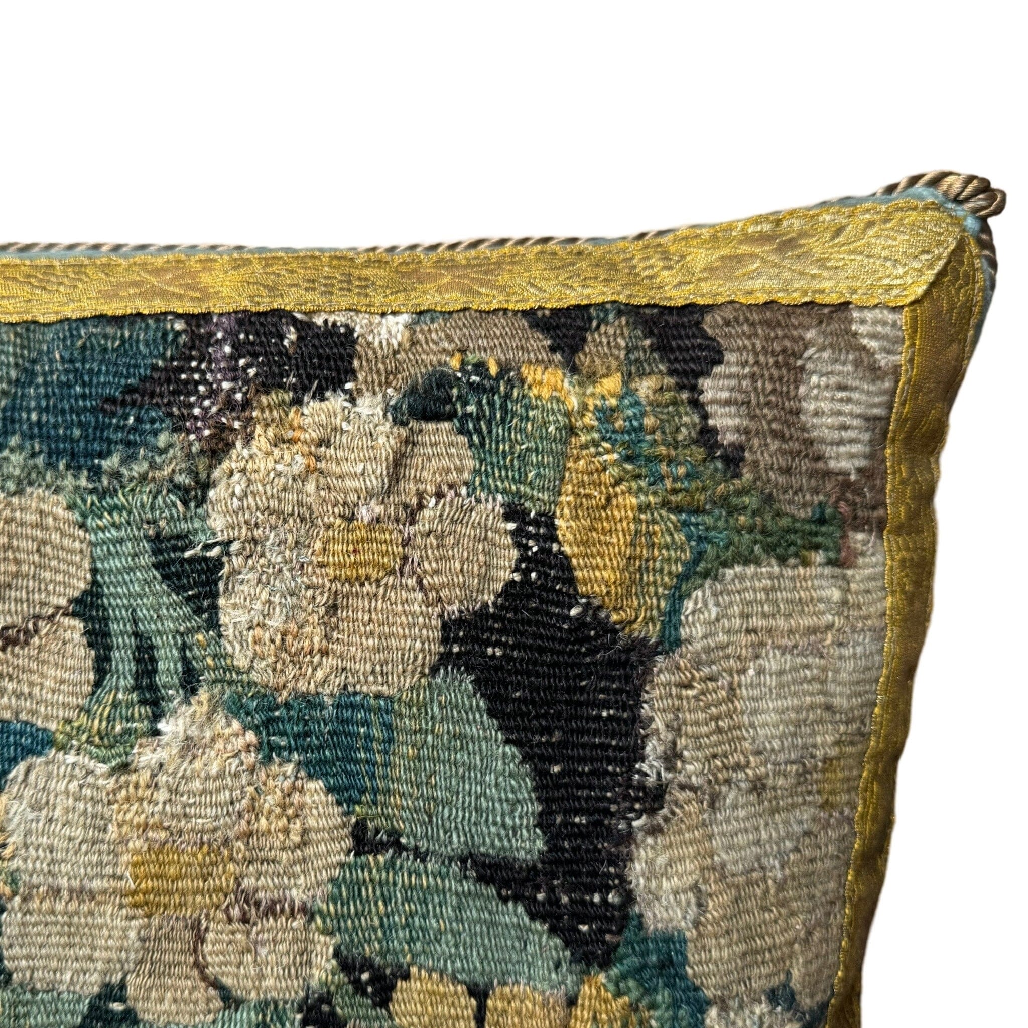 Antique Flemish Tapestry Fragment (#T132123B | 20 x 14”) Pillows B. Viz Design