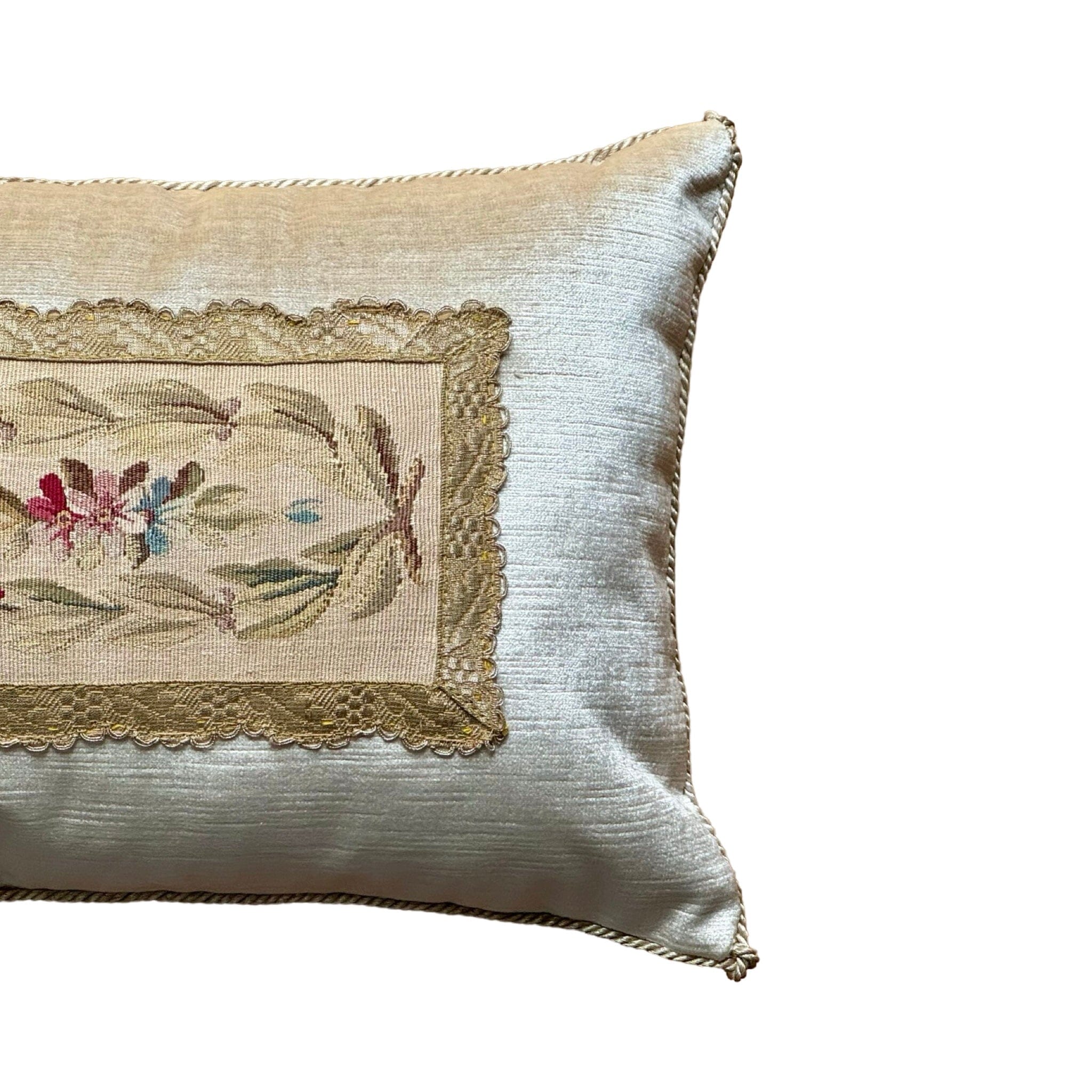 Antique French Tapestry Fragment (#T071024A&B | 11 x 15.5") New Pillows B. Viz Design