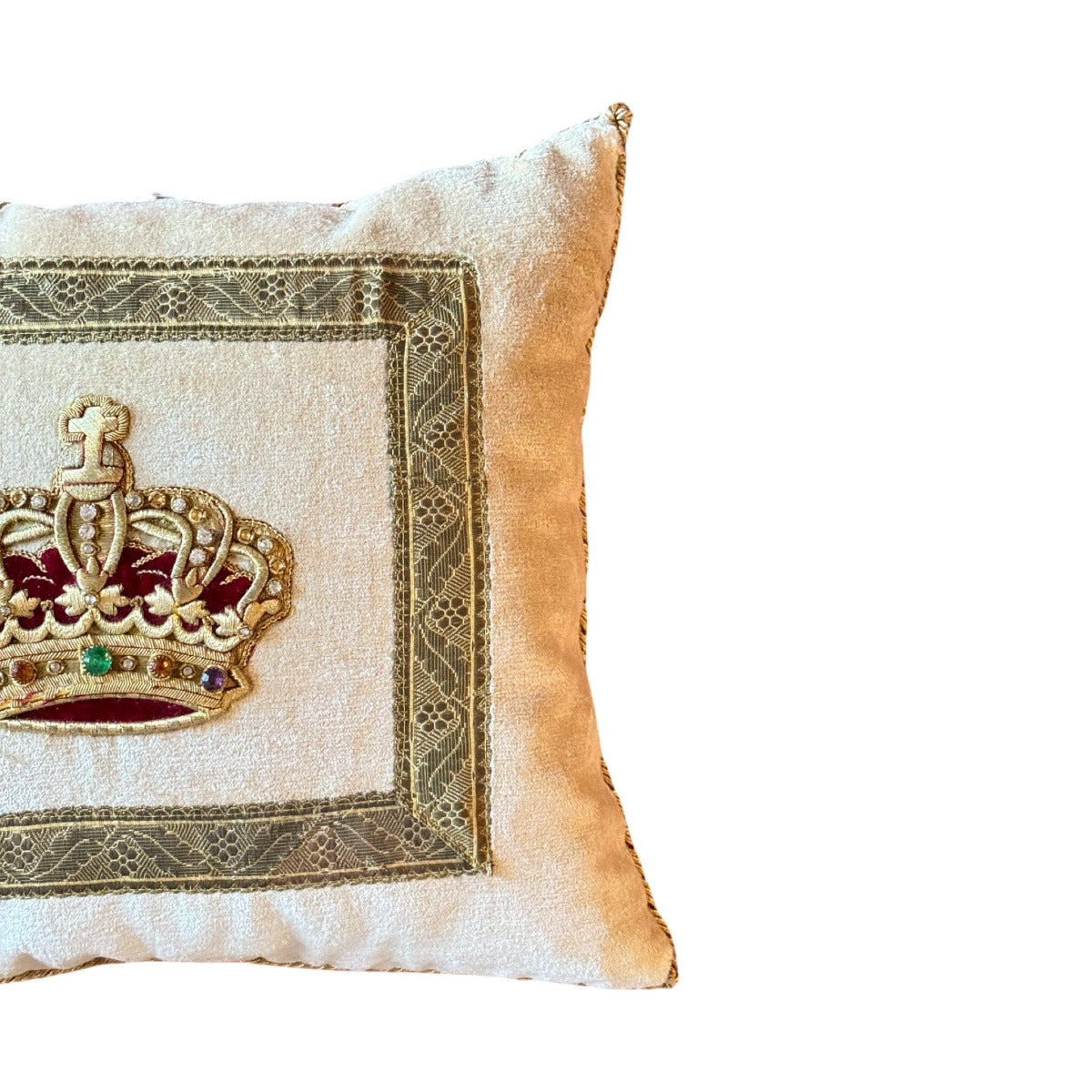 Antique Gold Metallic Crown (#A132523| 14 x 17") New Pillows B. Viz Design