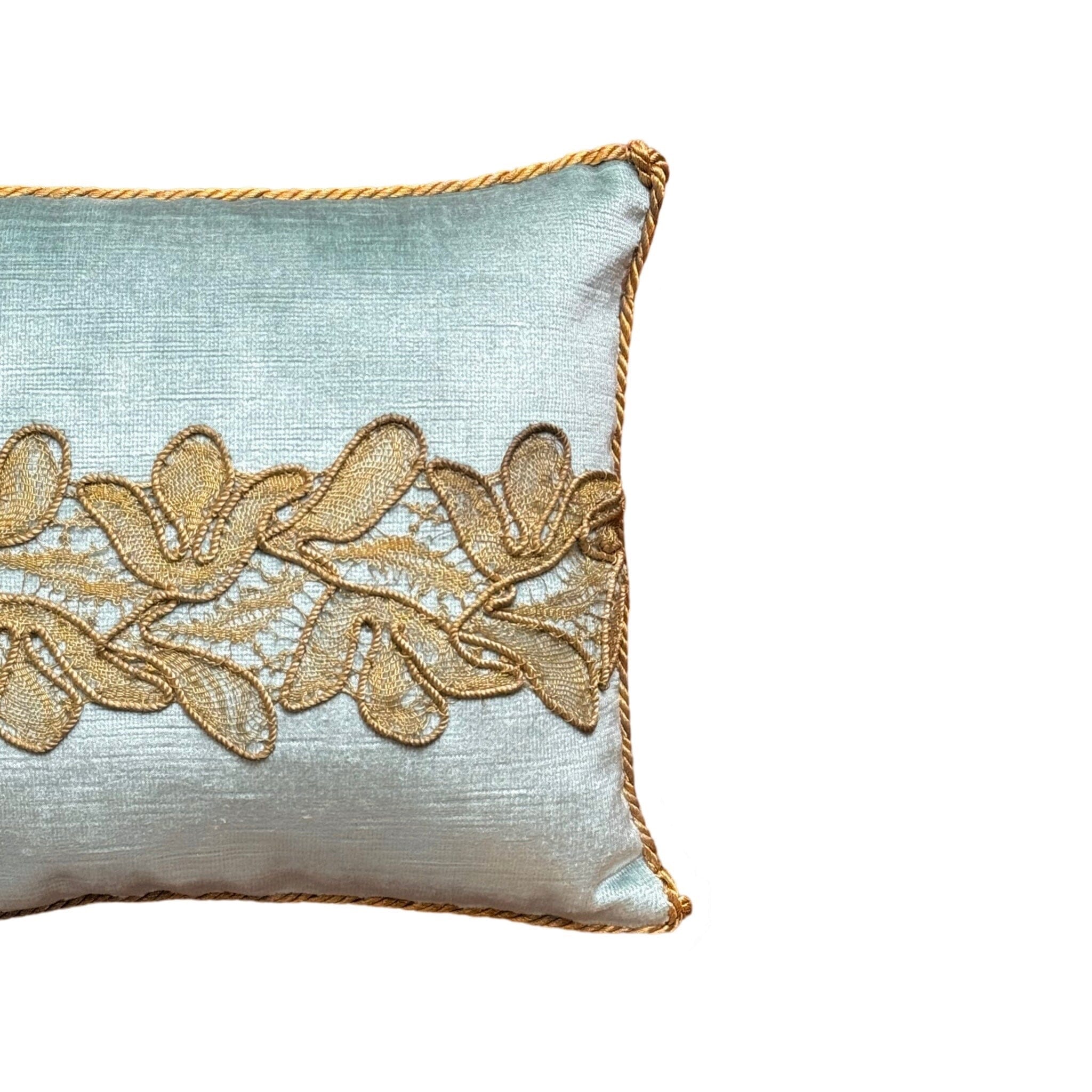 Antique Gold Metallic Lace (#A051924 | 9 x 11") New Pillows B. Viz Design