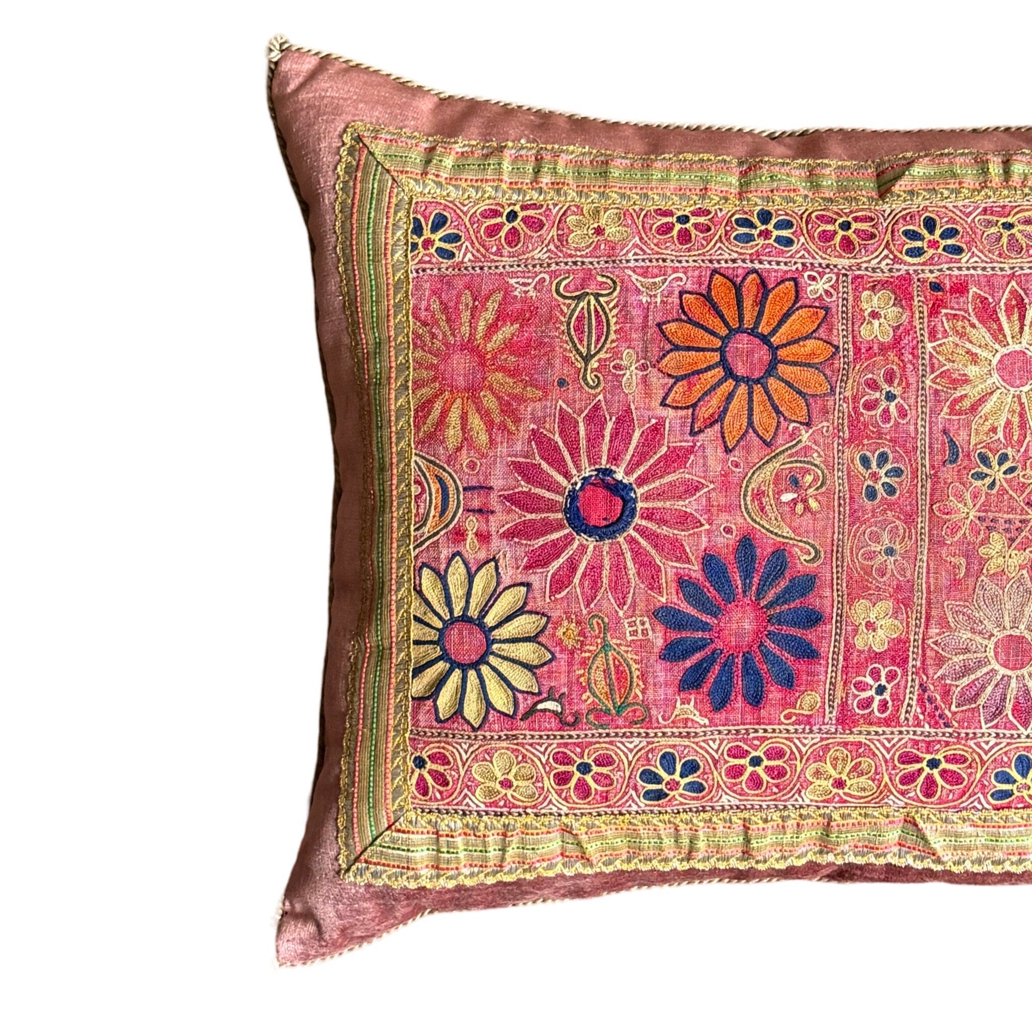 Antique Indian Embroidery (#E110624 | 14.5" x 19") New Pillows B. Viz Design