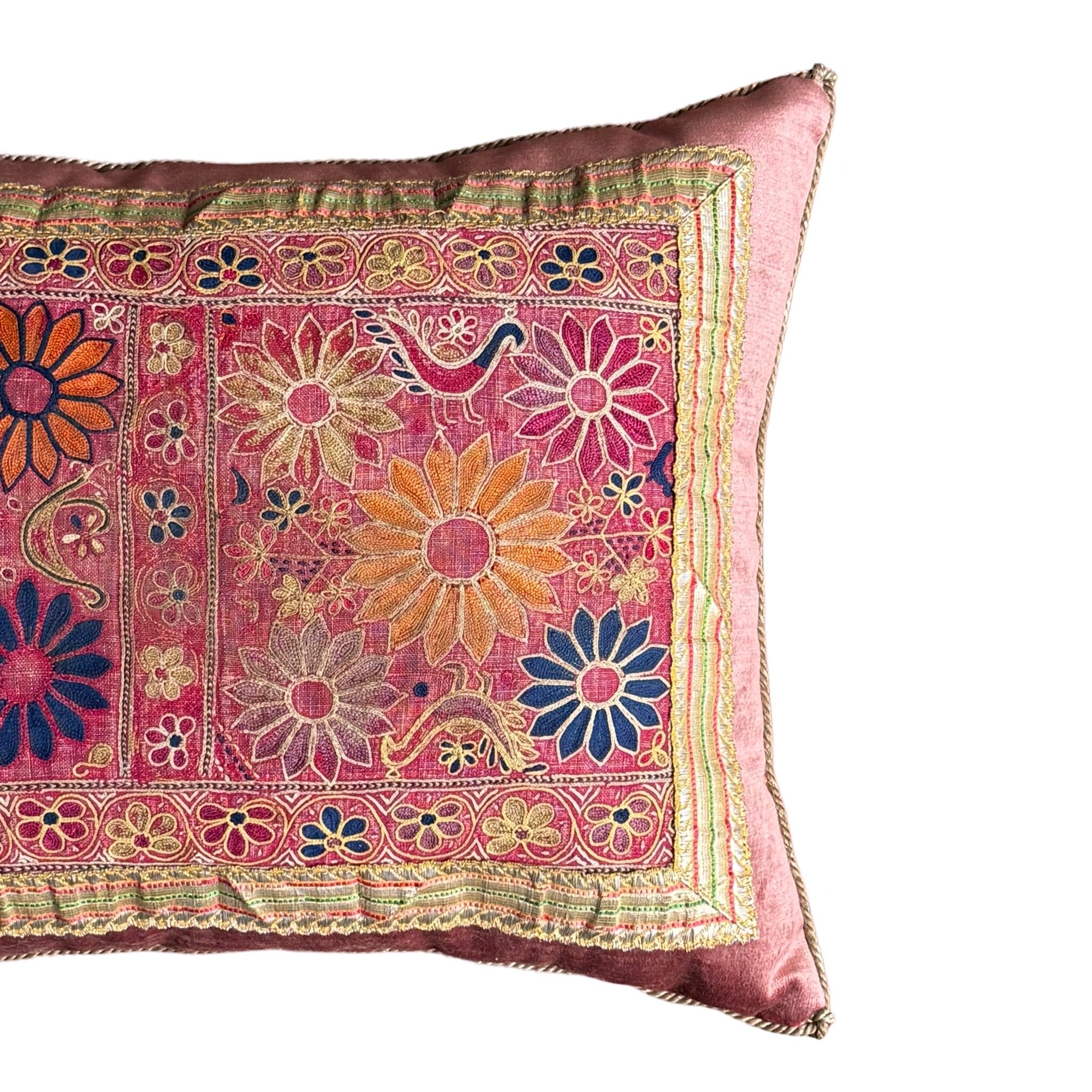 Antique Indian Embroidery (#E110624 | 14.5" x 19") New Pillows B. Viz Design