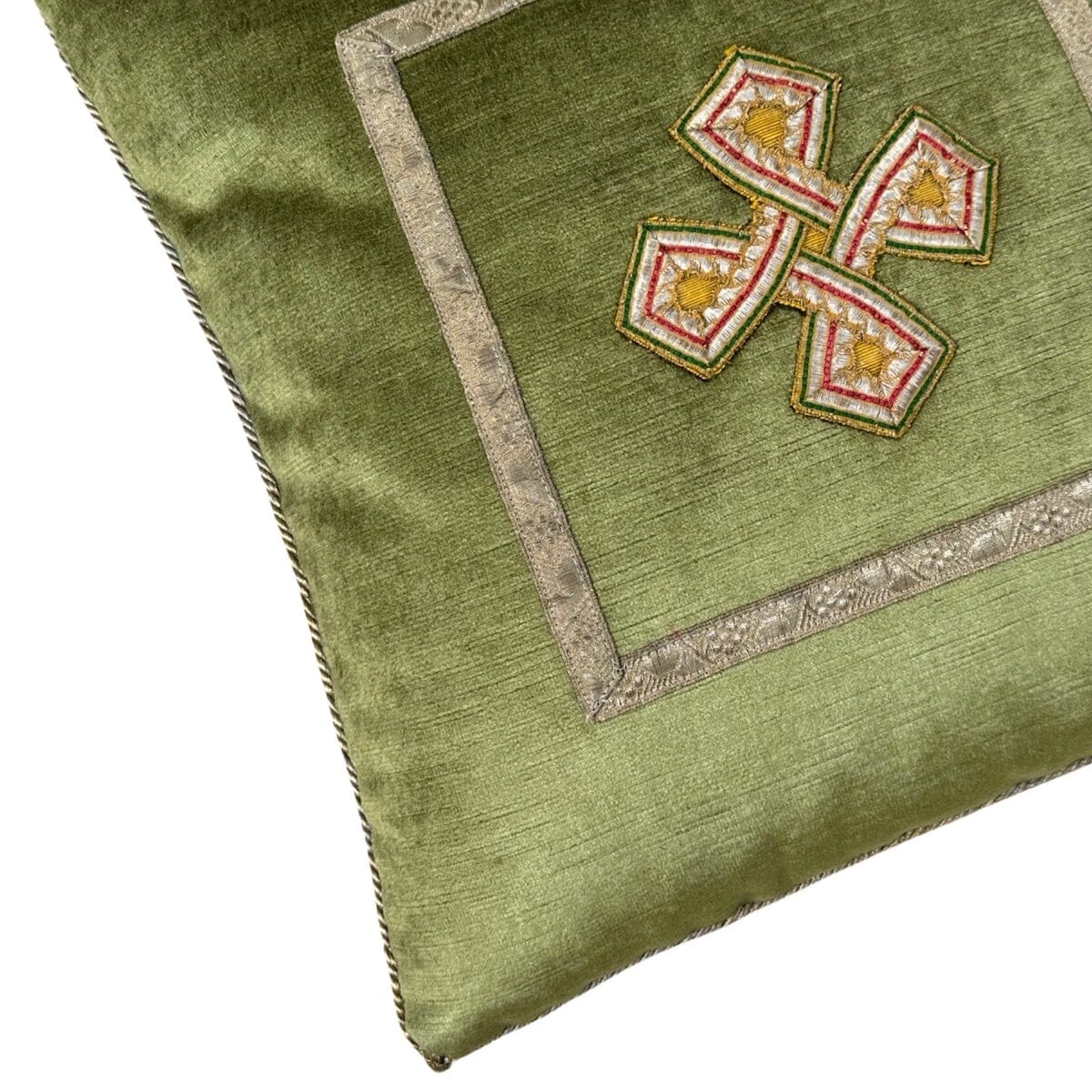 Antique Italian Ribbon Work (#E110723A&B | 15 x 15") New Pillows B. Viz Design