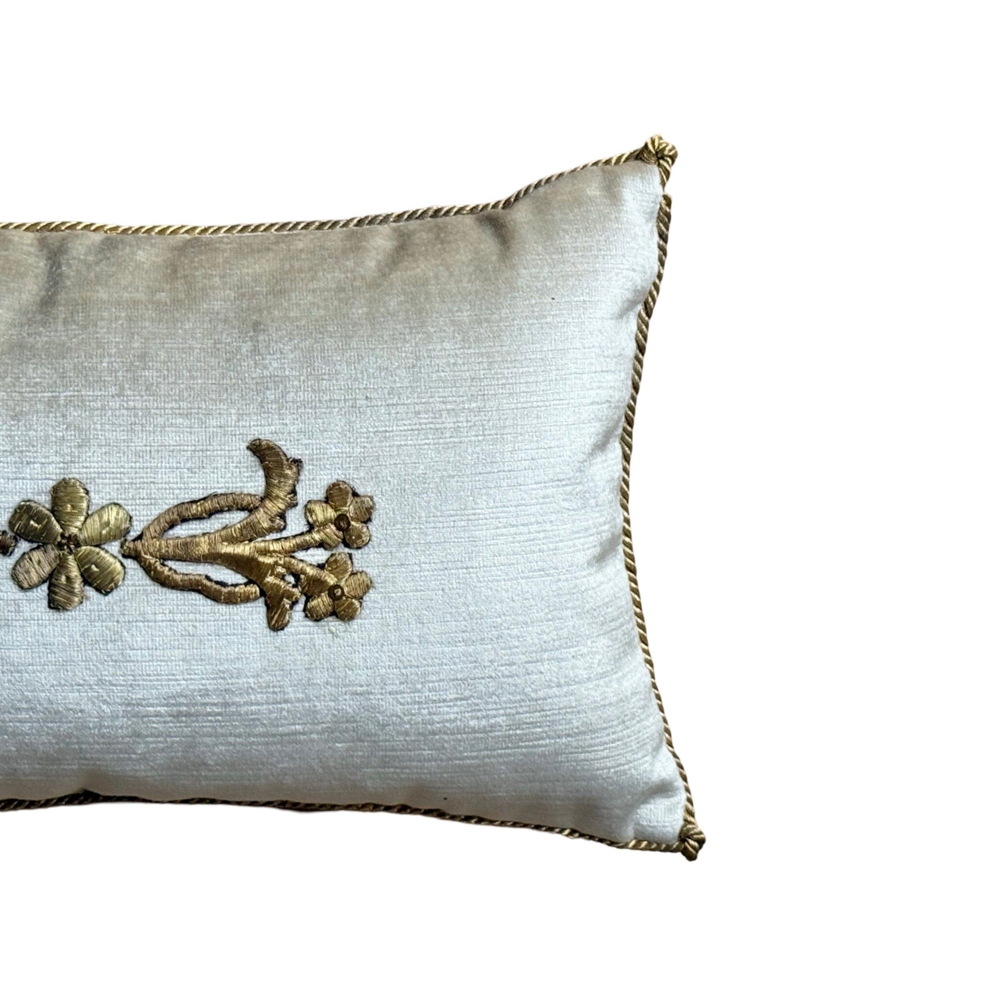 Antique Ottoman Empire Gold Metallic Embroidery (#E020125A&B | 9x 15") New Pillows B. Viz Design