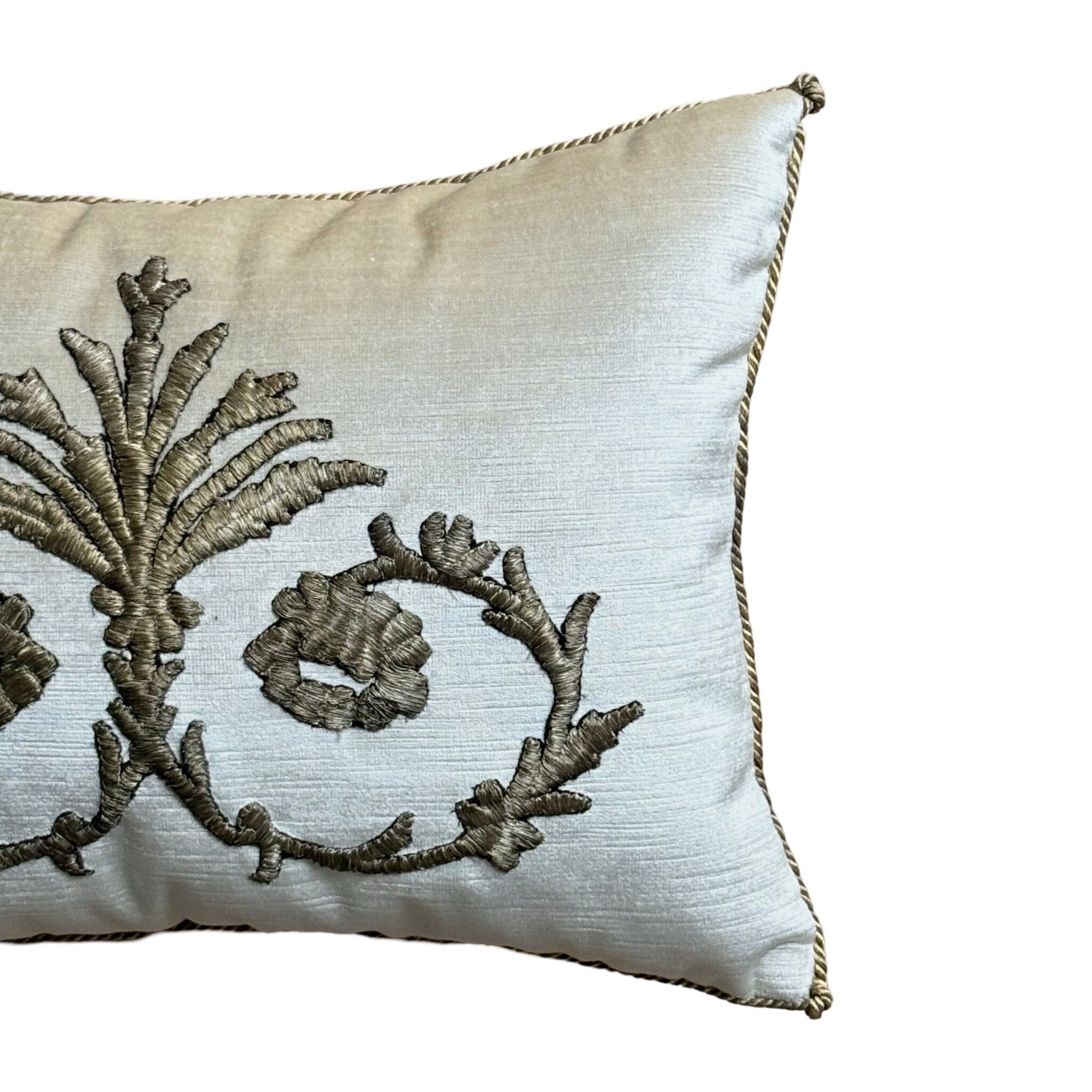 Antique Ottoman Empire Gold Metallic Embroidery (#E020225 | 12 x 16.5") New Pillows B. Viz Design