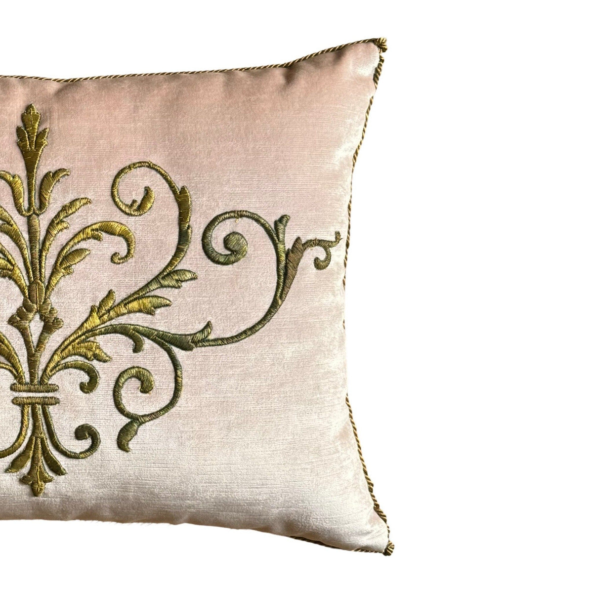 Antique Ottoman Empire Gold Metallic Embroidery (#E031824 | 15.5 x 20.5") New Pillows B. Viz Design